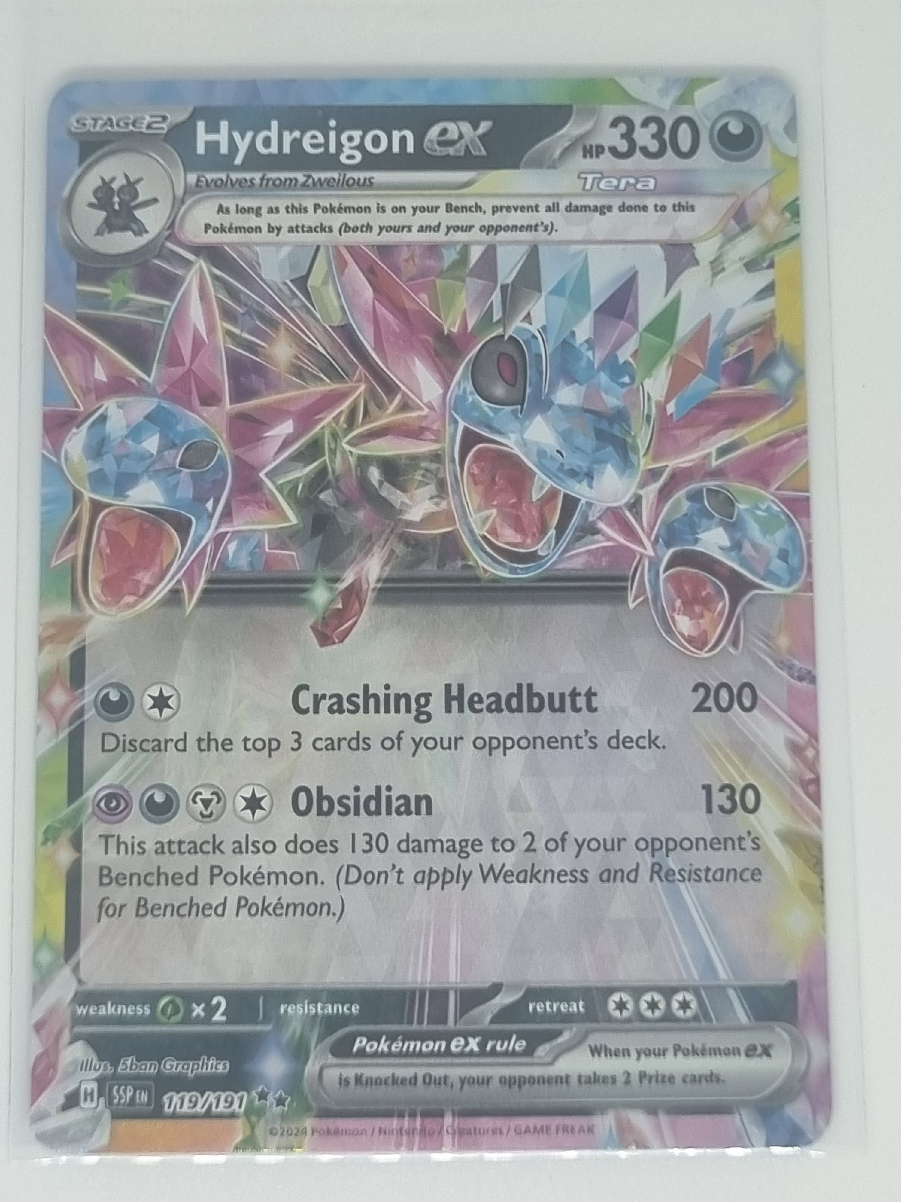 Pokemon TCG - Surging Sparks - #119/191 - Hydreigon EX - Double Rare