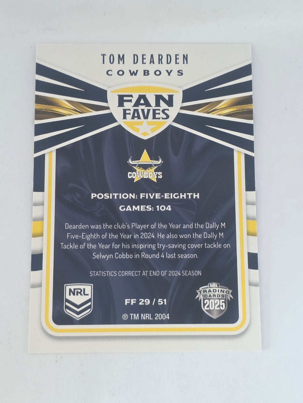 NRL 2025 Traders | Fan Favourites | #FF29 | Tom Dearden | Cowboys