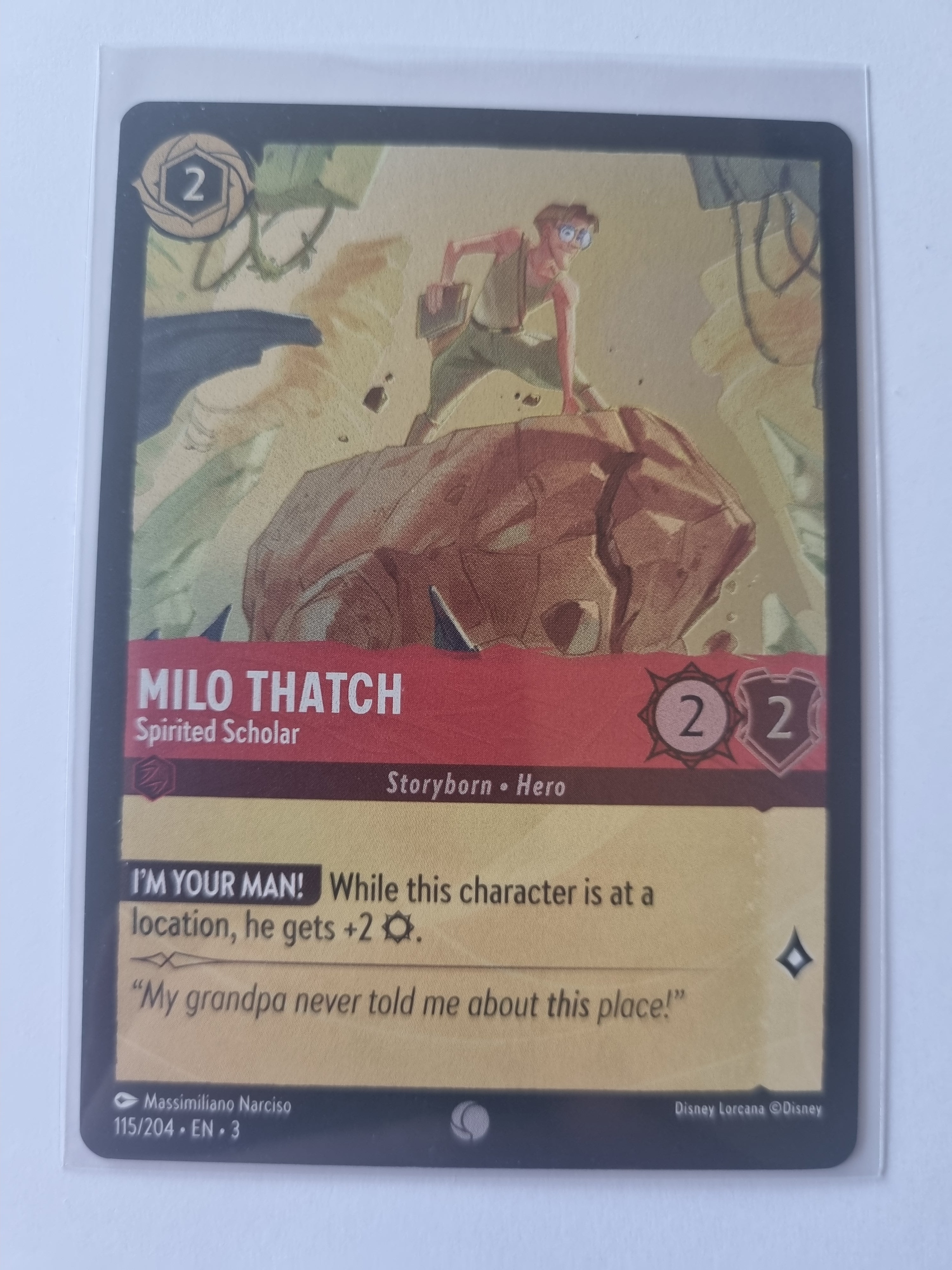 Into the Inklands Coldfoil Milo Thatch - Spirited Scholar - 115/204 Common