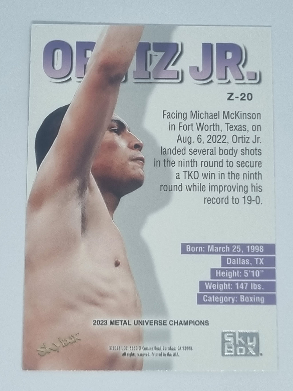2023 Skybox Metal Universe Champions - Z-Force - #Z-20 - Vergil Ortiz Jr.