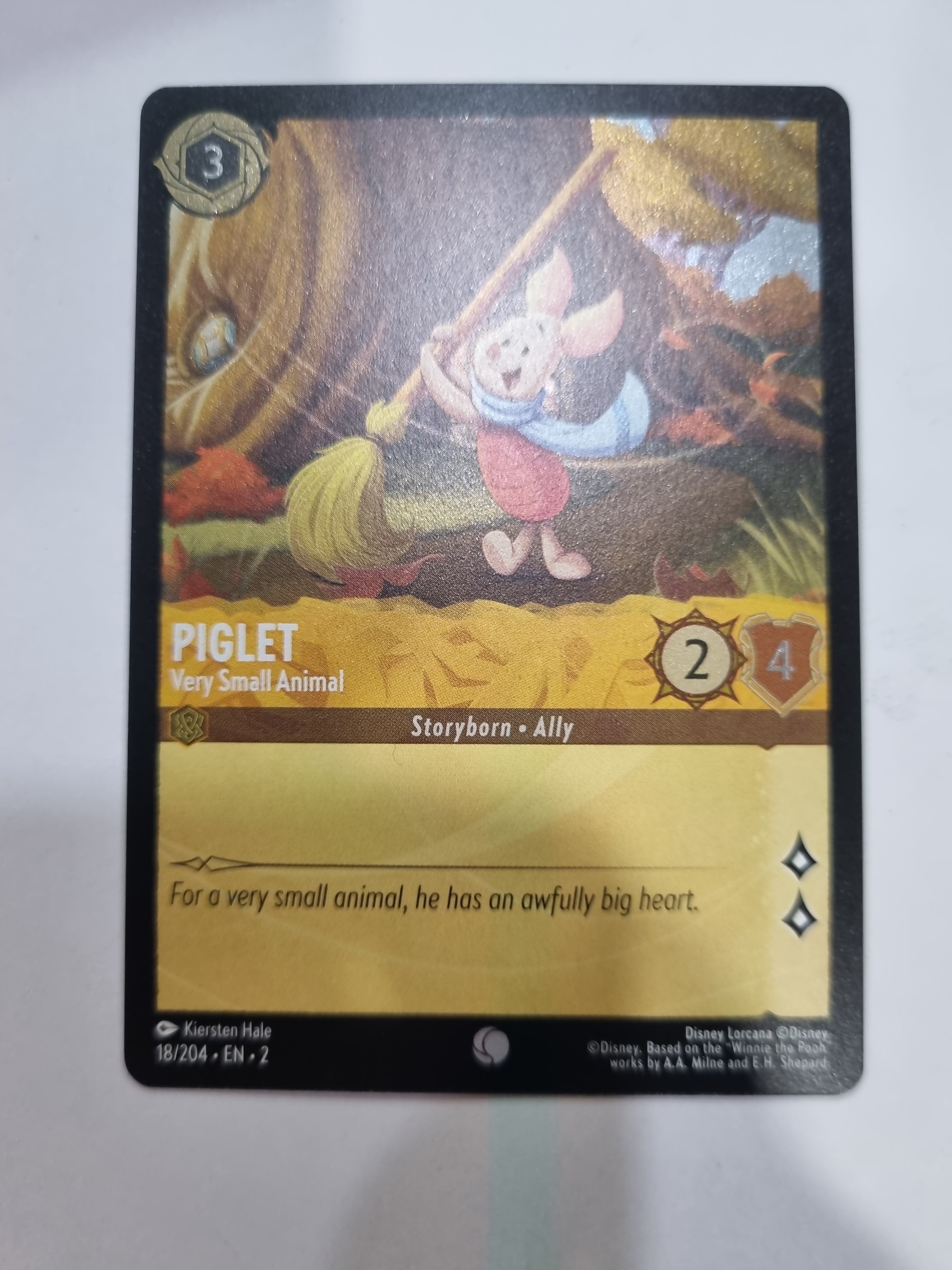 Lorcana - Floodborn - #18/204 - Coldfoil - Piglet - Very Small Animal - Common