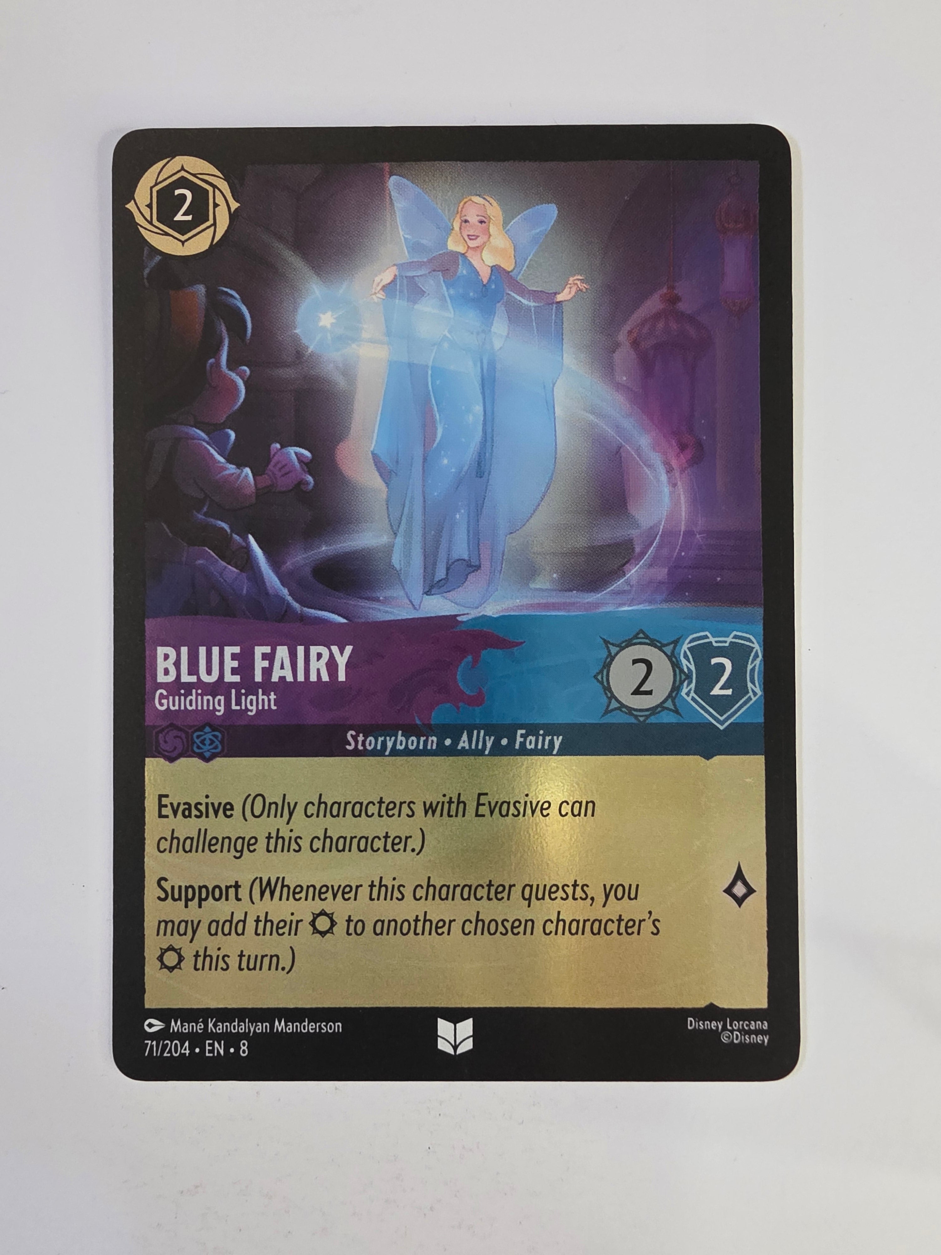 Disney Lorcana Reign of Jafar | Coldfoil | Blue Fairy Guiding Light | #071 | Uncommon