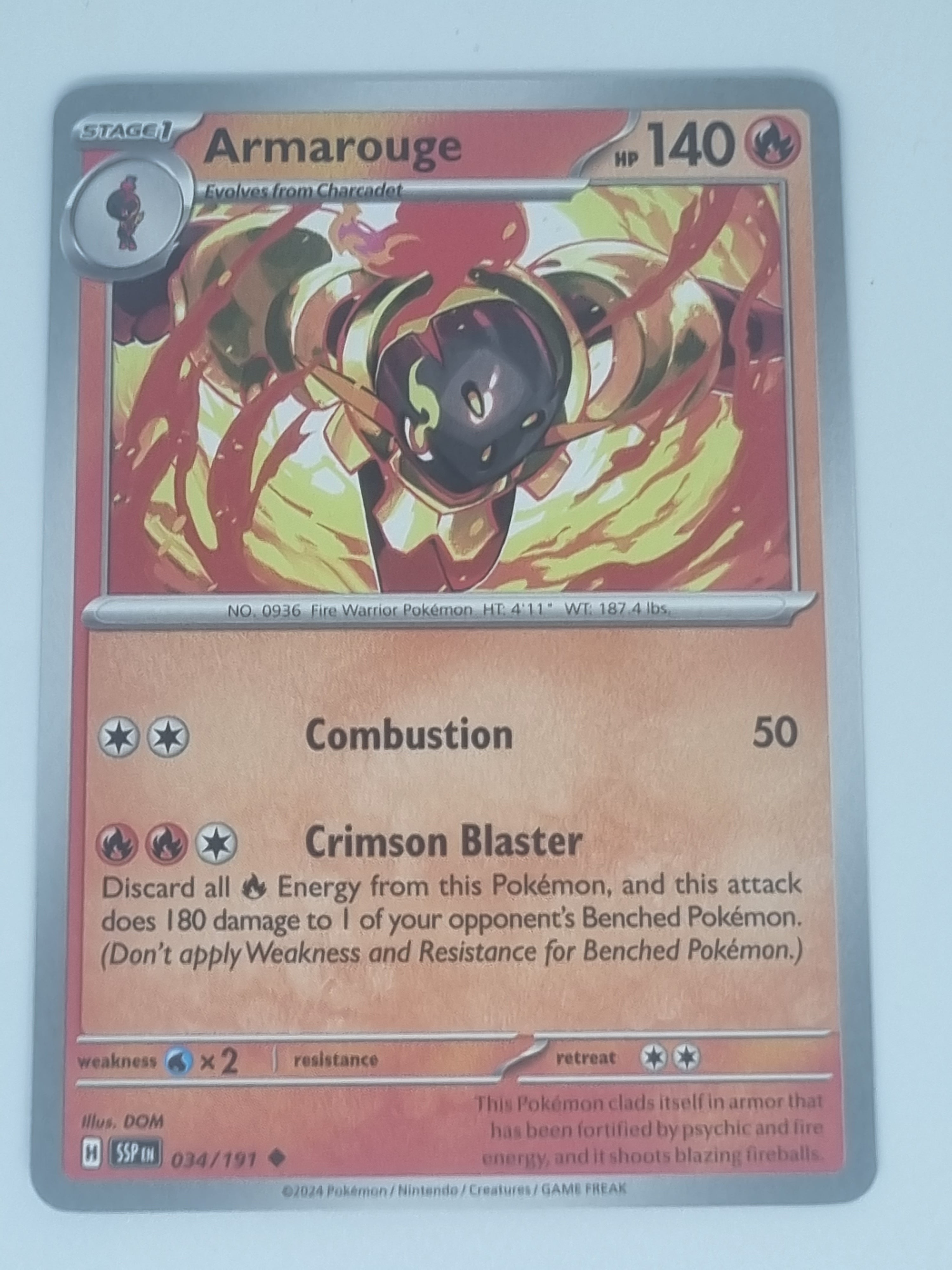 Pokemon TCG - Surging Sparks - #034/191 - Armarouge - Uncommon