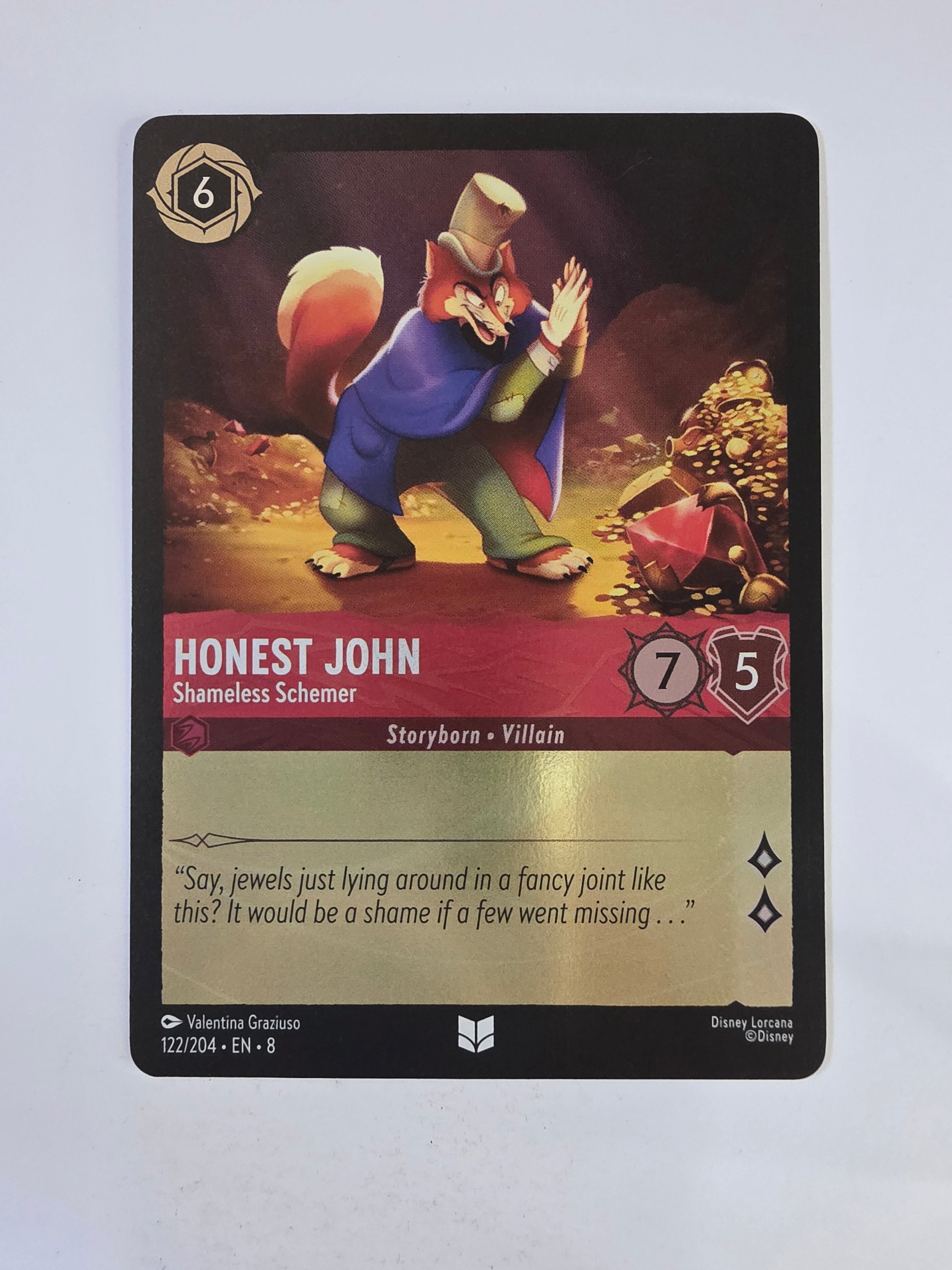 Disney Lorcana Reign of Jafar | Coldfoil | Honest John Shameless Schemer | #122 | Uncommon