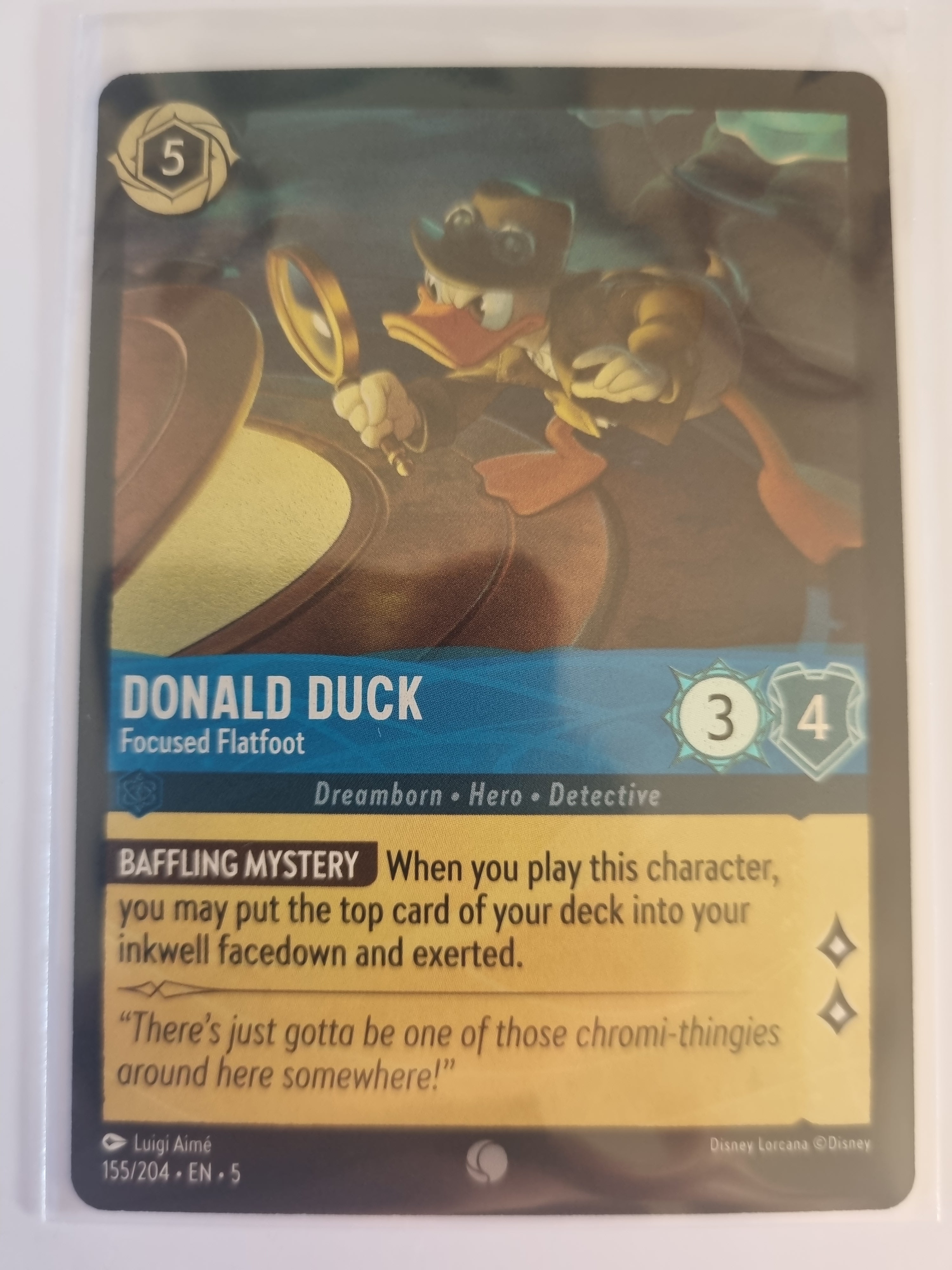 Shimmering Skies - Coldfoil - Donald Duck - Focused Flatfoot - 155/204 - Common