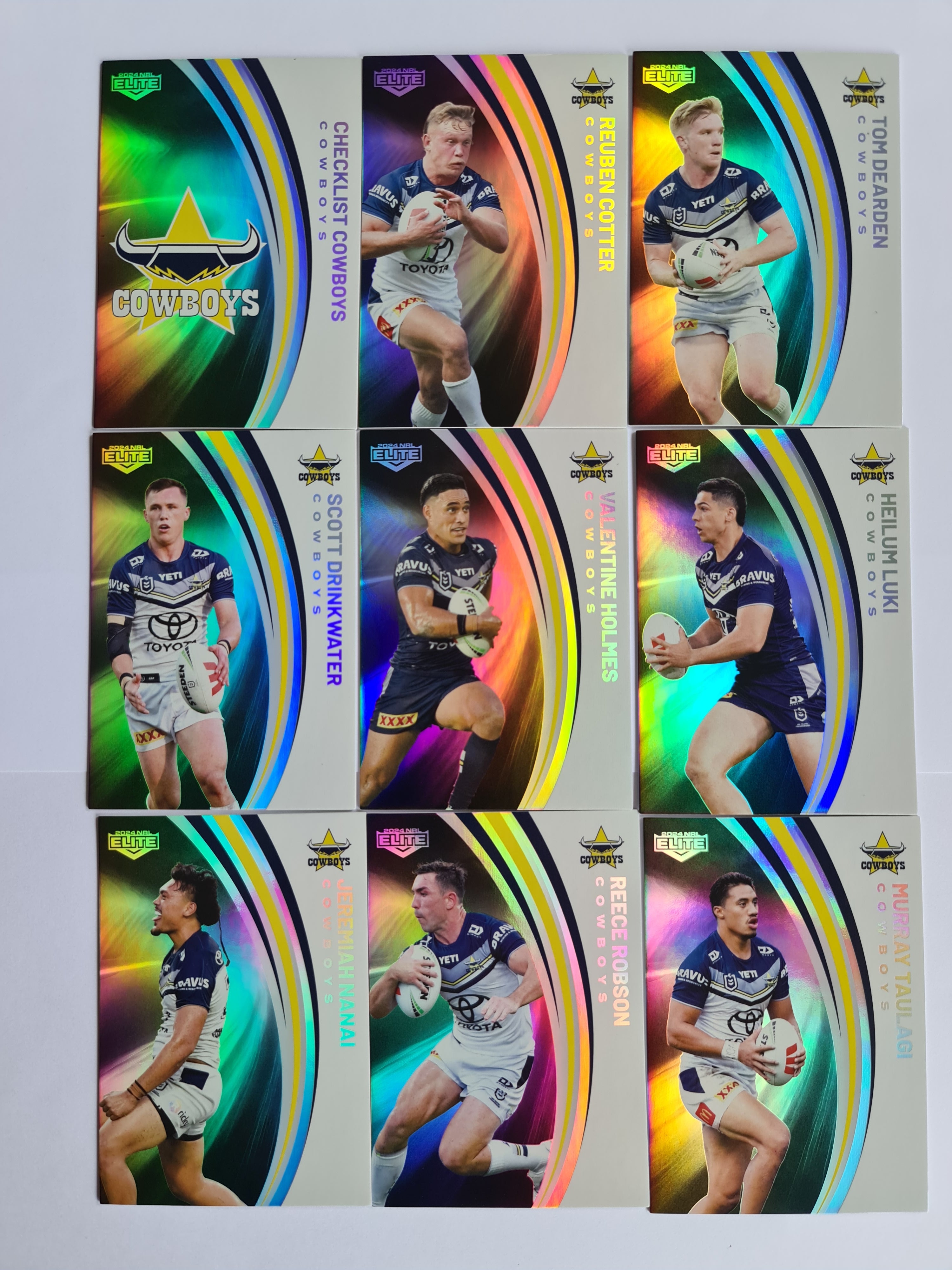 2024 Elite NRL - Pearl Team Set 9 Cards - Cowboys