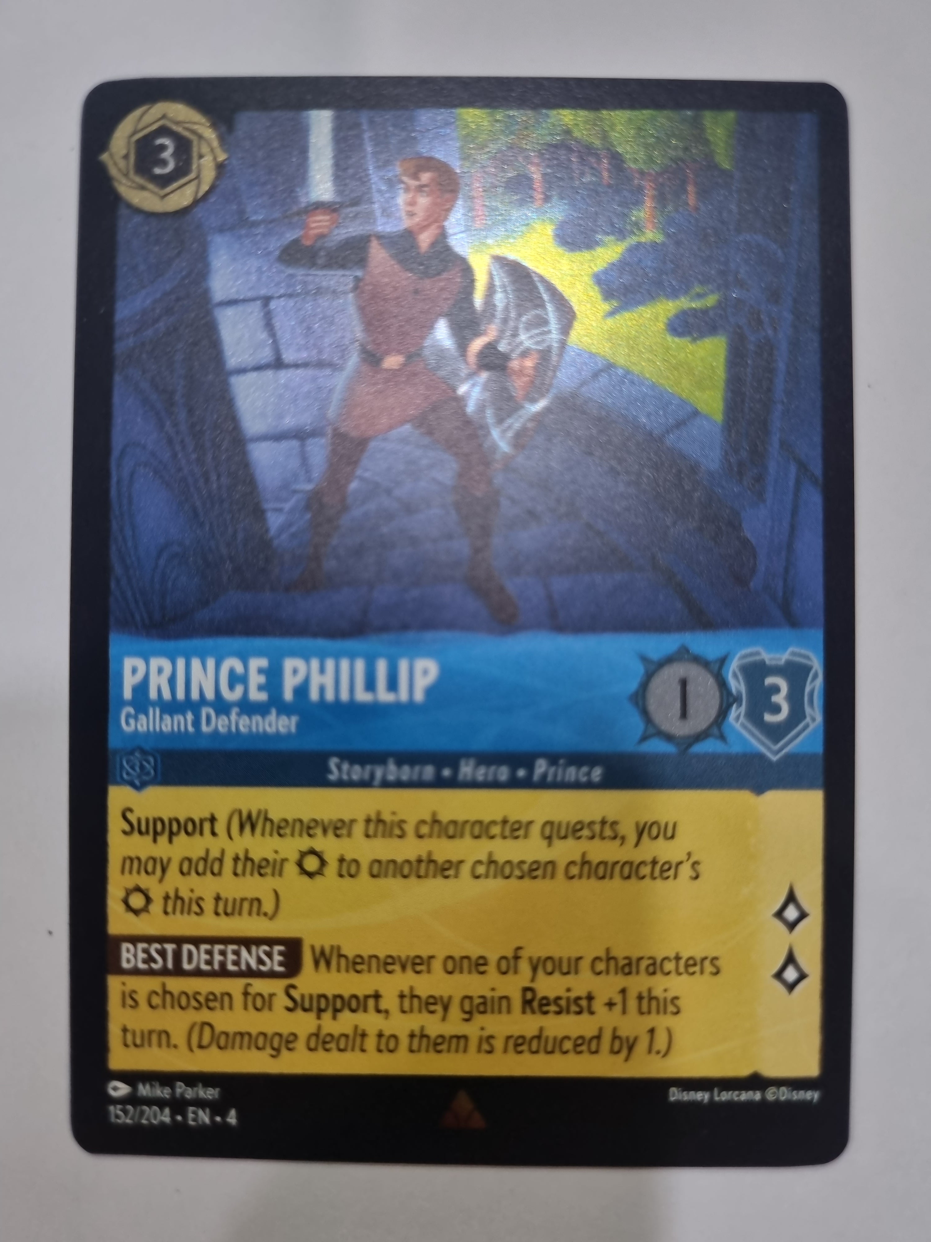 Ursula's Return - Coldfoil - Prince Phillip - Gallant Defender - 152/204 - Rare