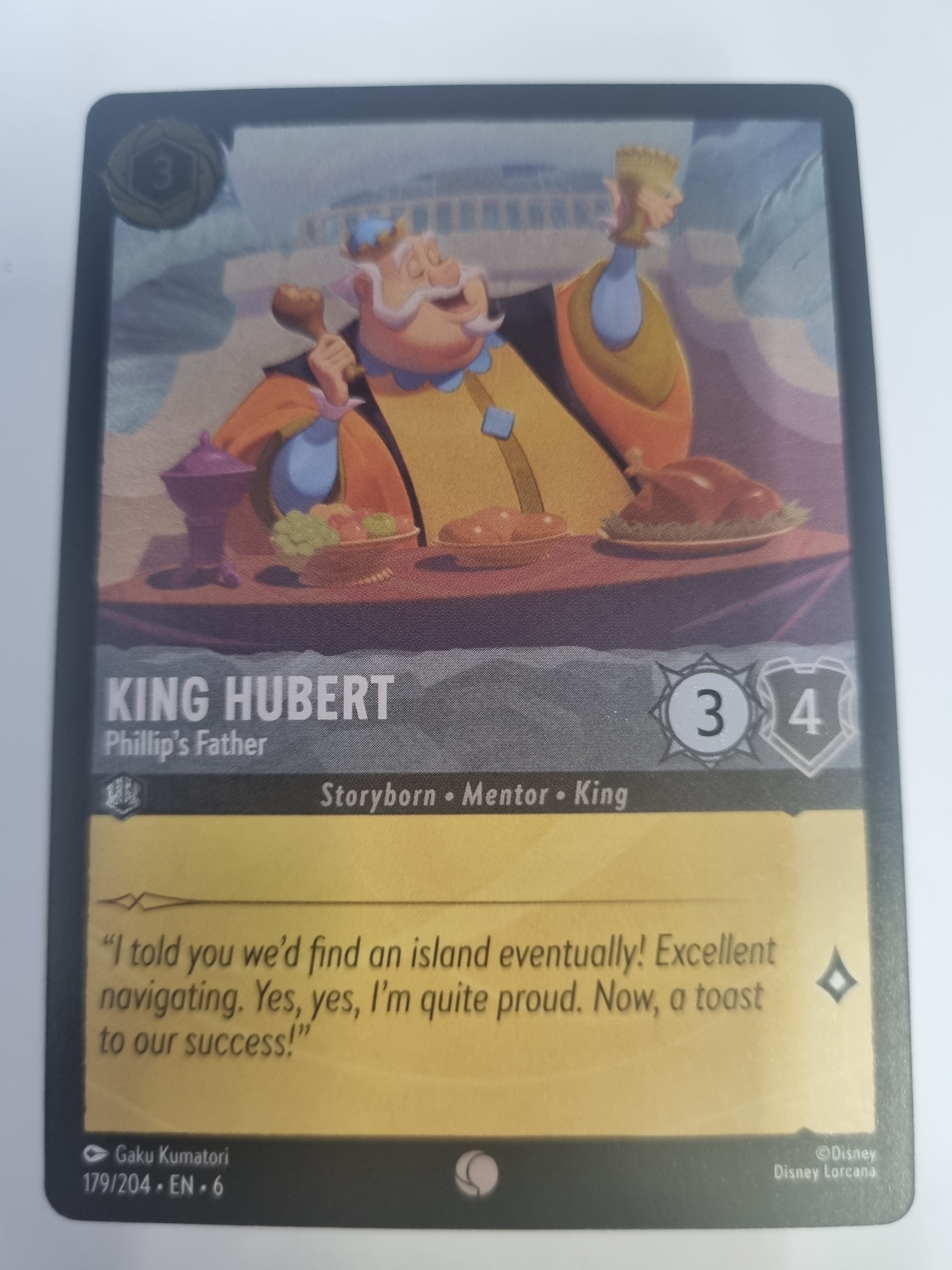 Lorcana Azurite Sea - COLDFOIL - King Hubert - Phillip's Father #179/204 Common