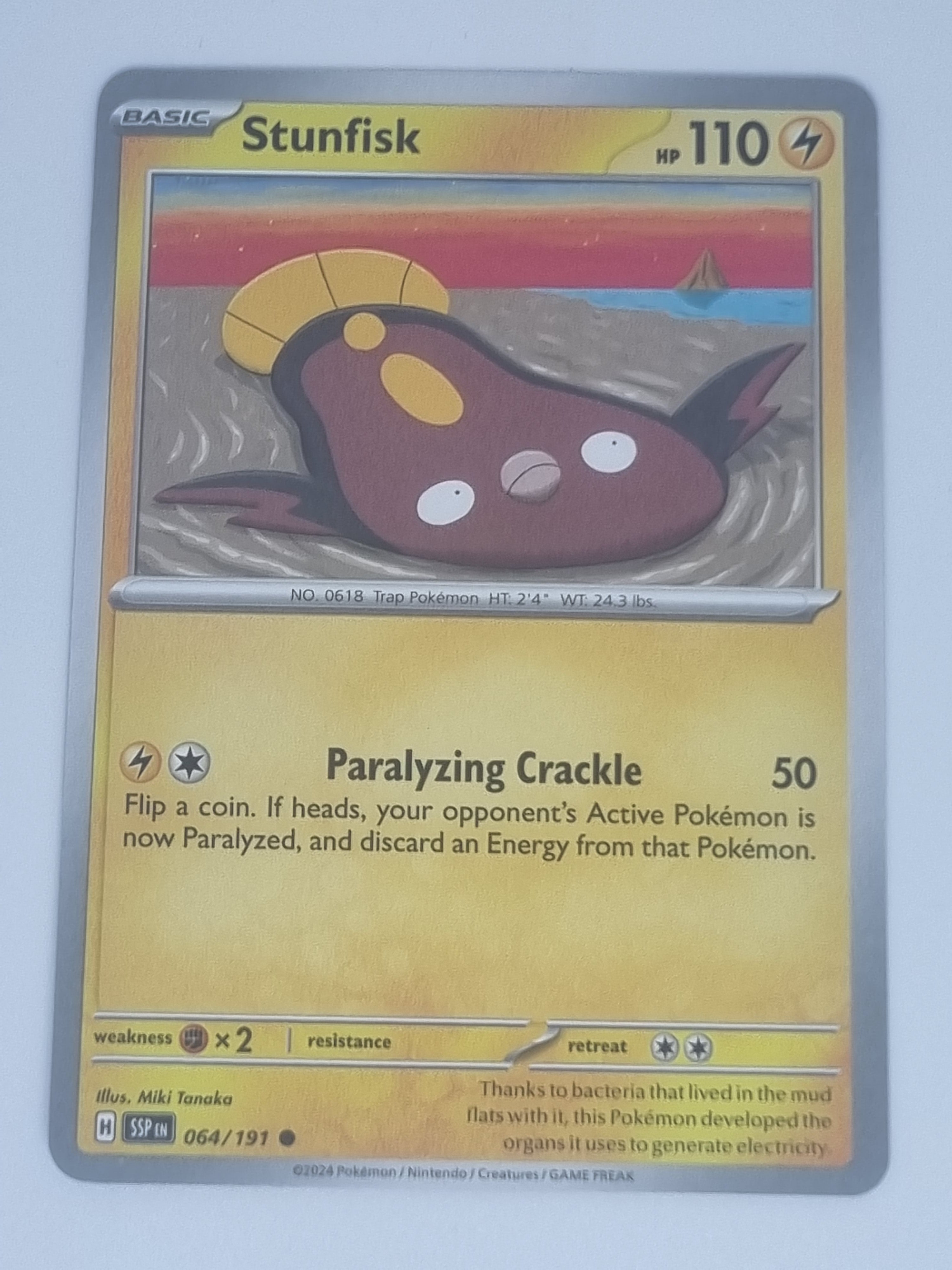 Pokemon TCG - Surging Sparks - #064/191 - Stunfisk - Common