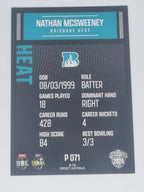 2024-25 LUXE Cricket Traders - Parallel - #P071 - Nathan McSweeney - Heat