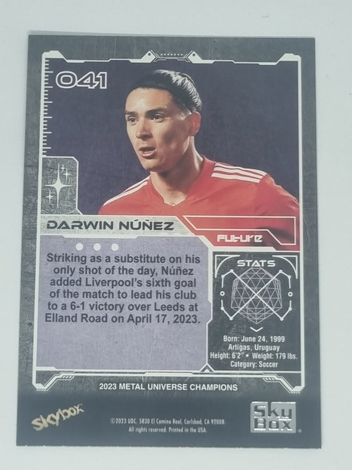 2023 Skybox Metal Universe Champions - #041 - Darwin Nunez