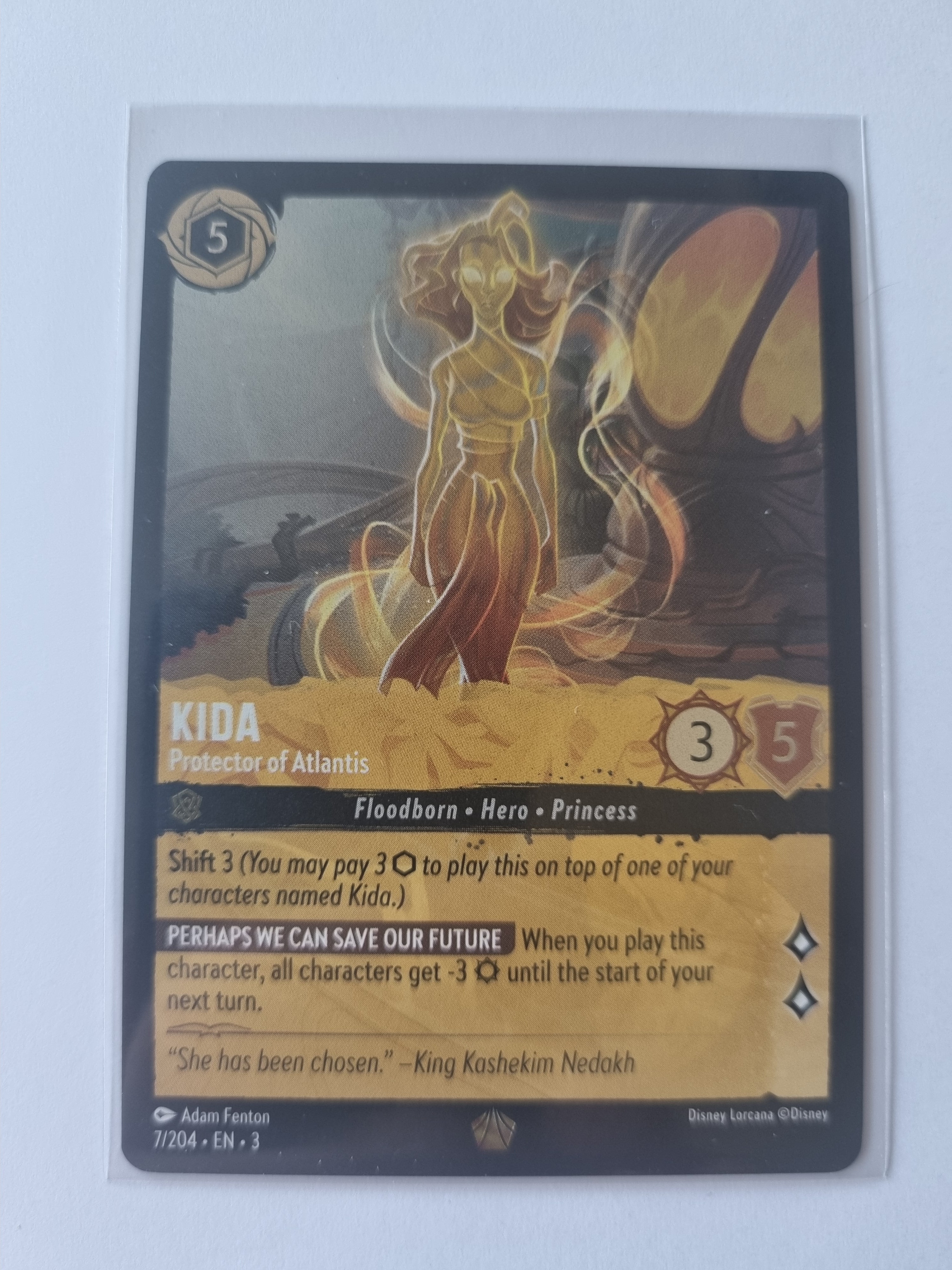 Into the Inklands Coldfoil Kida - Protector of Atlantis 007/204 Legendary