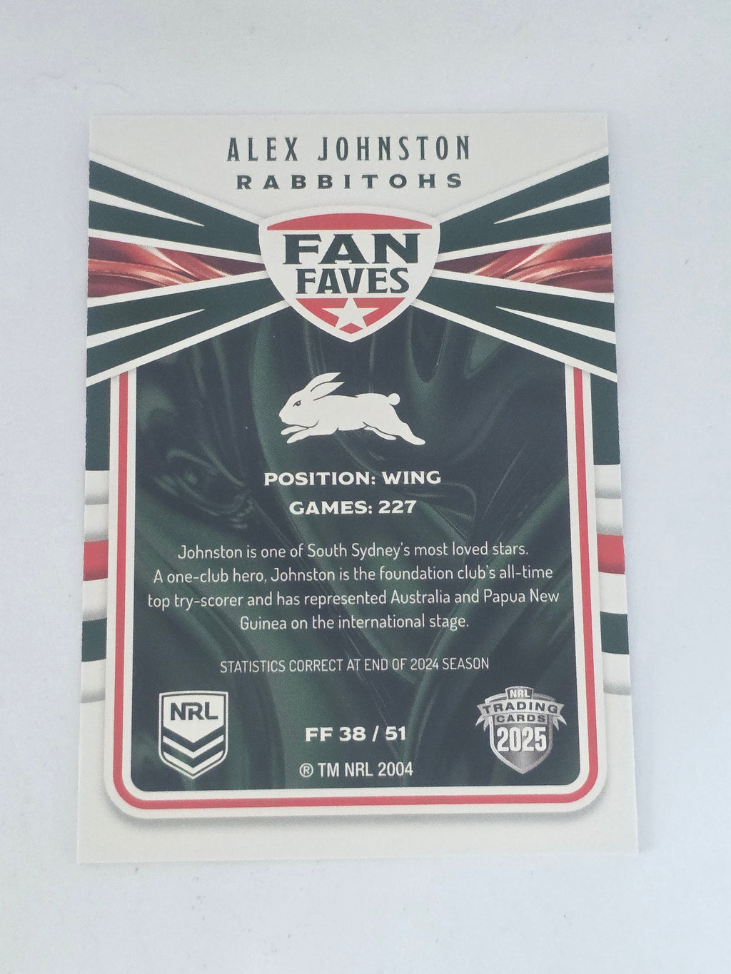 NRL 2025 Traders | Fan Favourites | #FF38 | Alex Johnston | Rabbitohs
