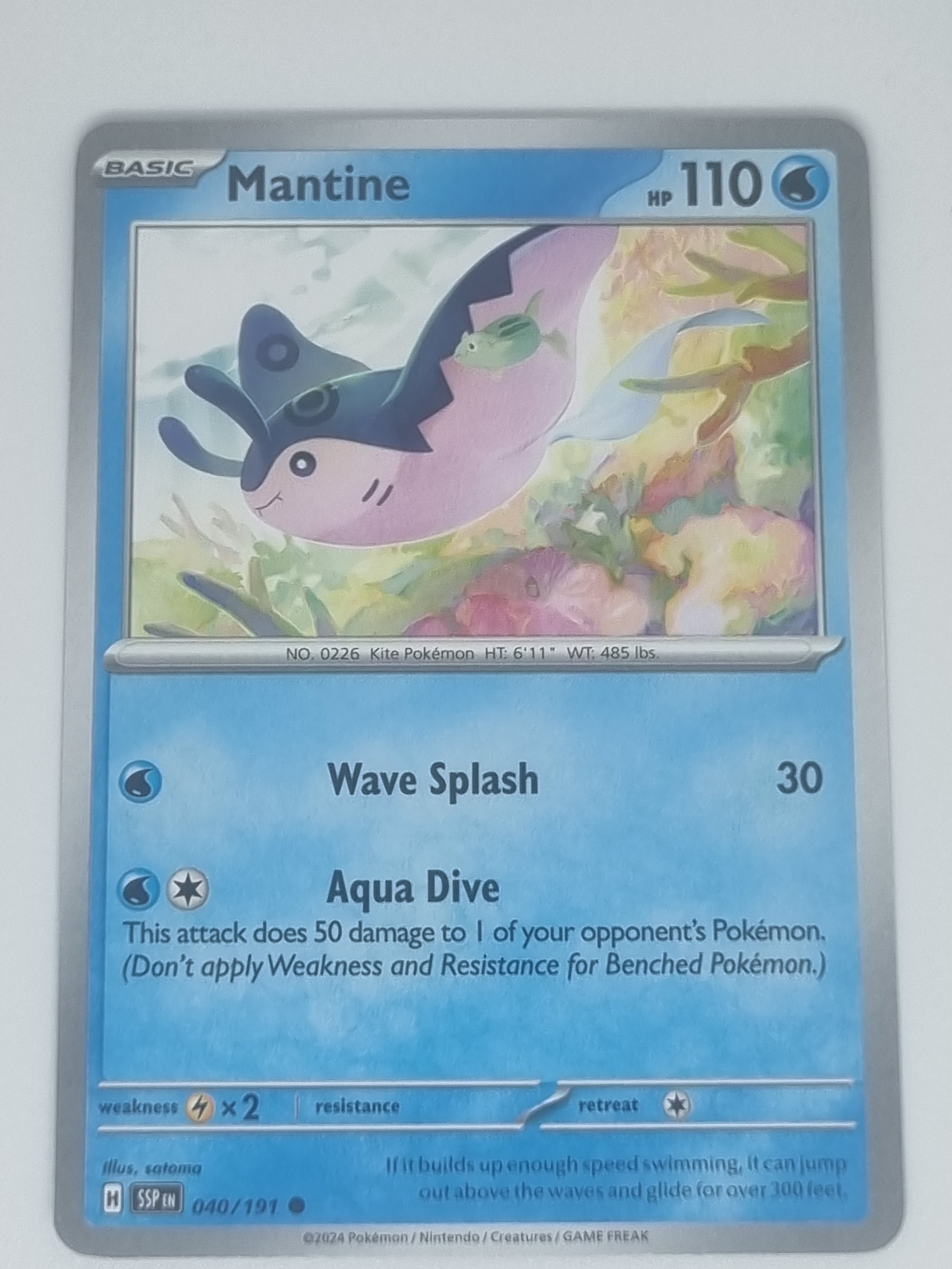 Pokemon TCG - Surging Sparks - #040/191 - Mantine - Common
