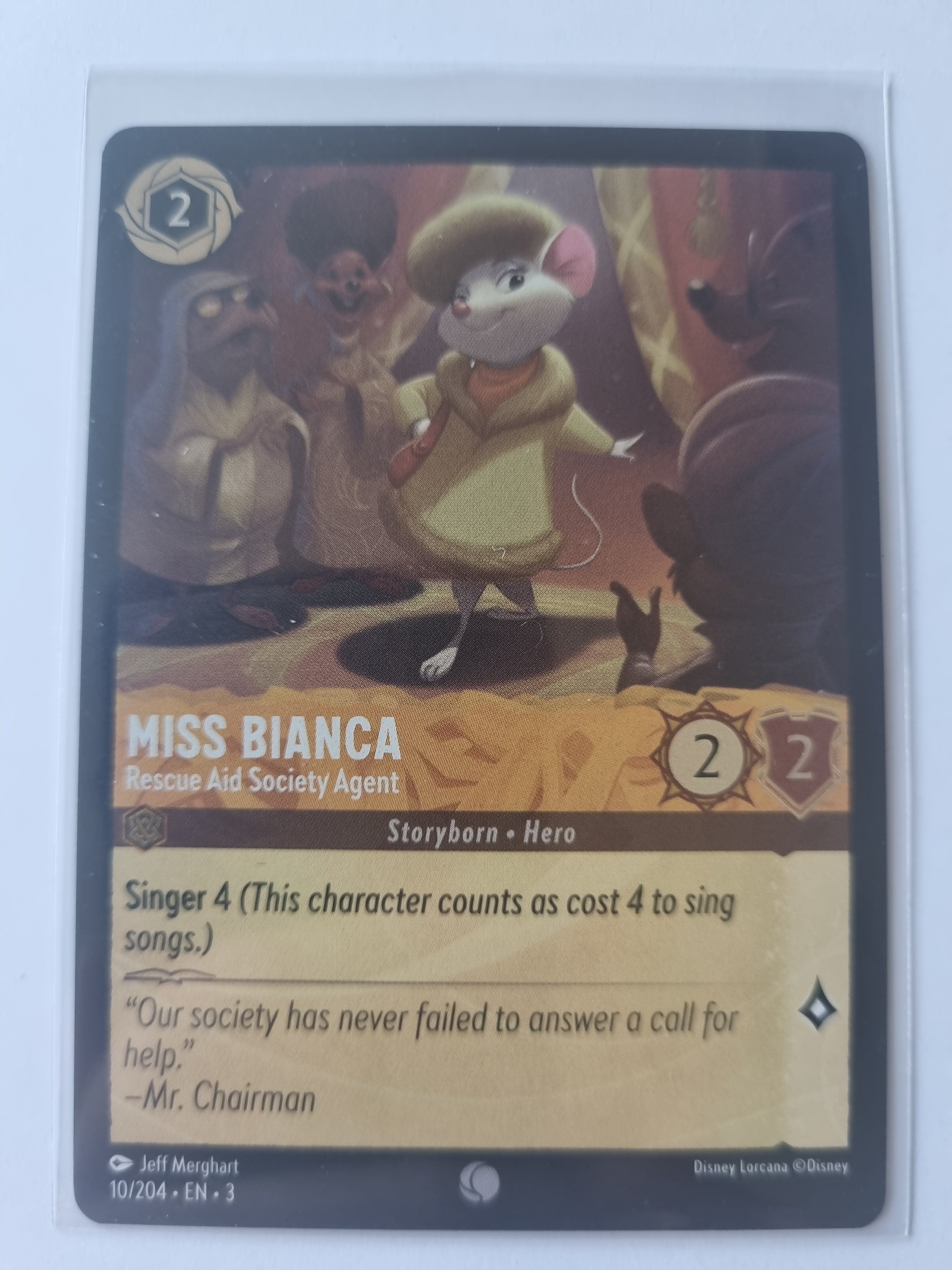 Inklands Coldfoil Miss Bianca International Rescue Aid Society Agent 10/204 Common