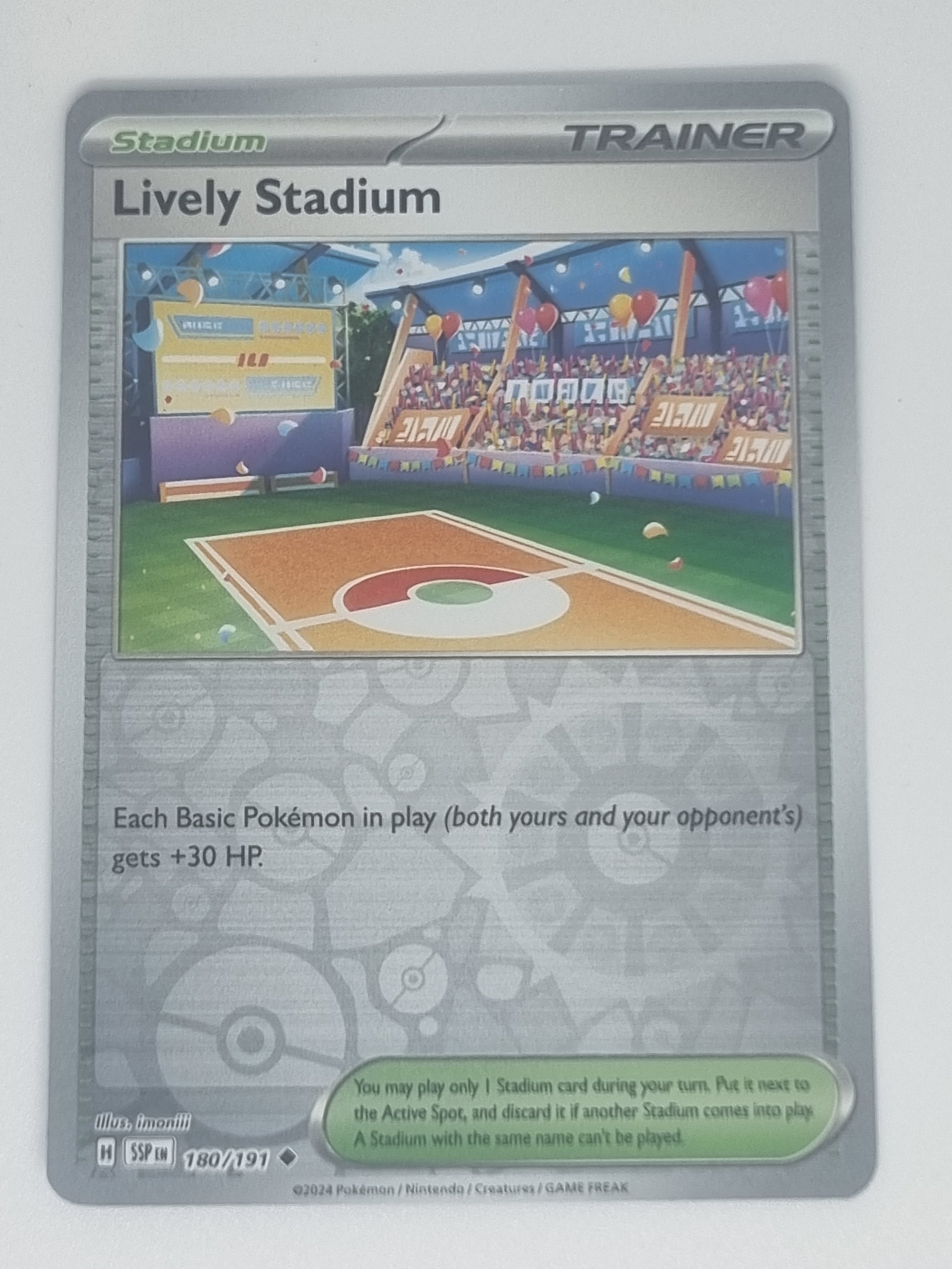 Pokemon TCG - Surging Sparks - #180/191 - Reverse Holo - Lively Stadium Uncommon
