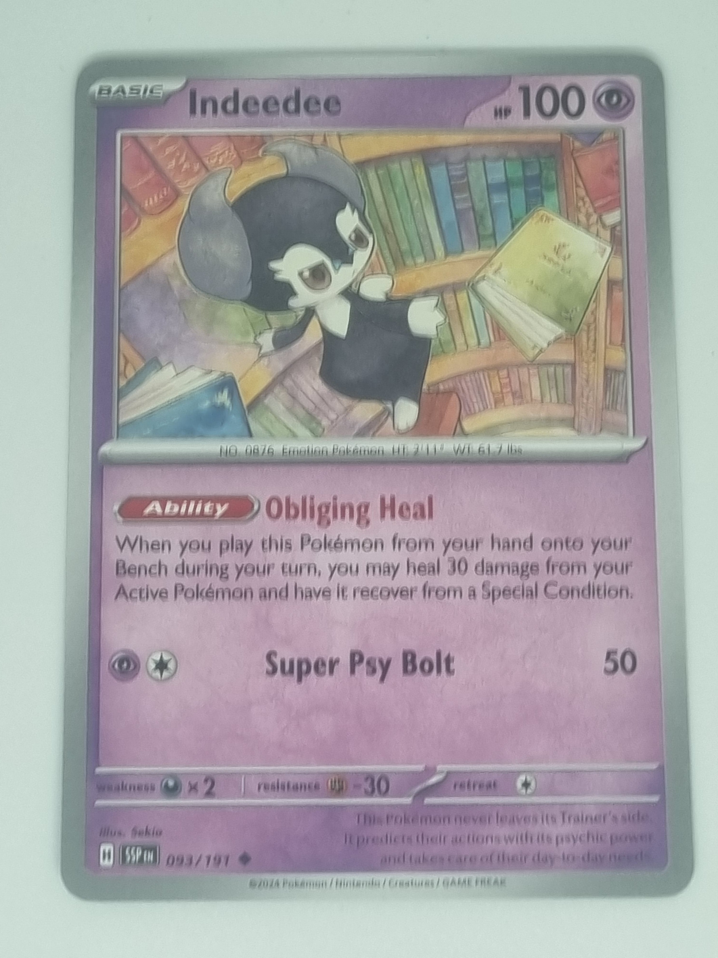Pokemon TCG - Surging Sparks - #093/191 - Indeedee - Uncommon