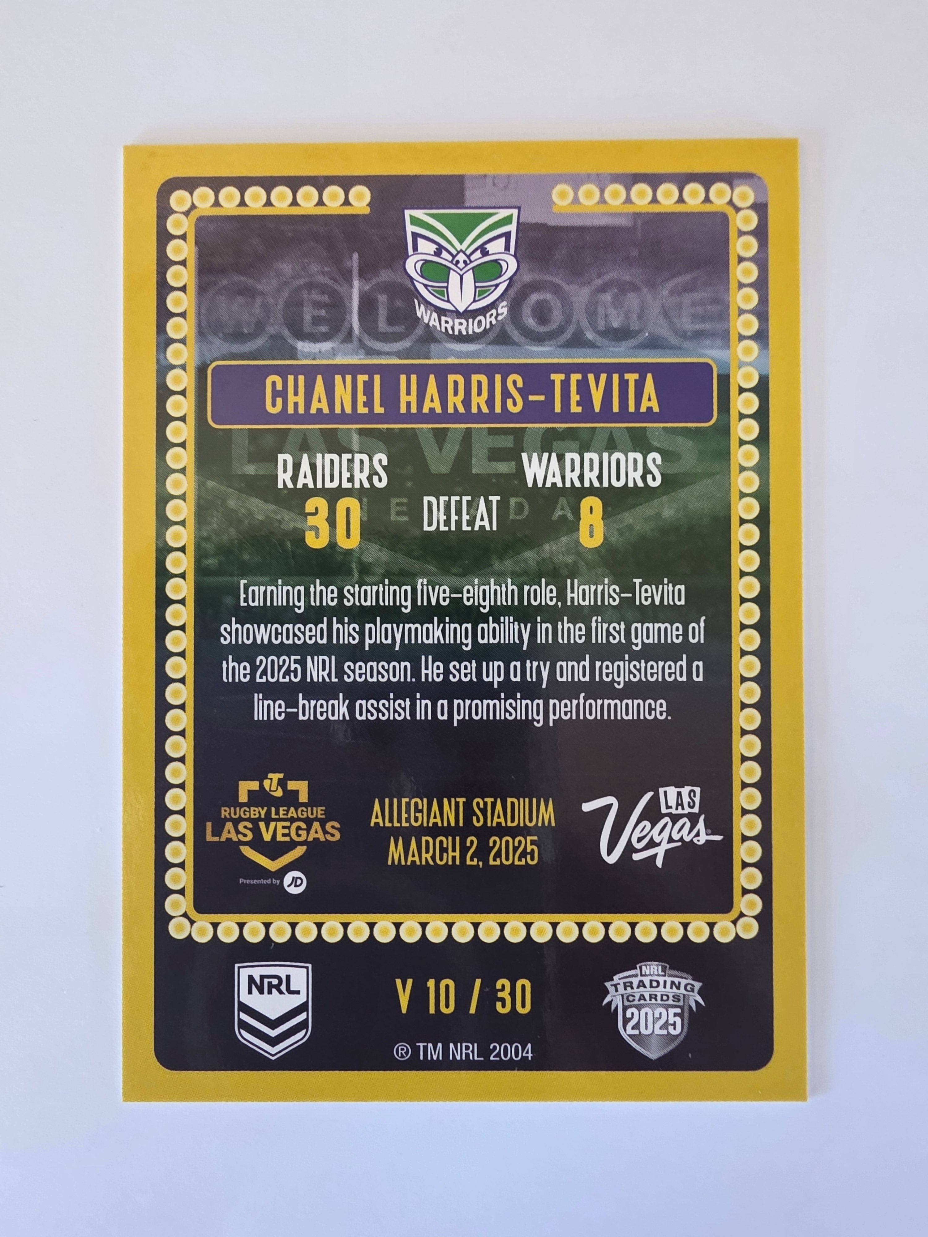 NRL 2025 Elite | 2025 Vegas Round | #V10 | Chanel Harris-Tevita | Warriors