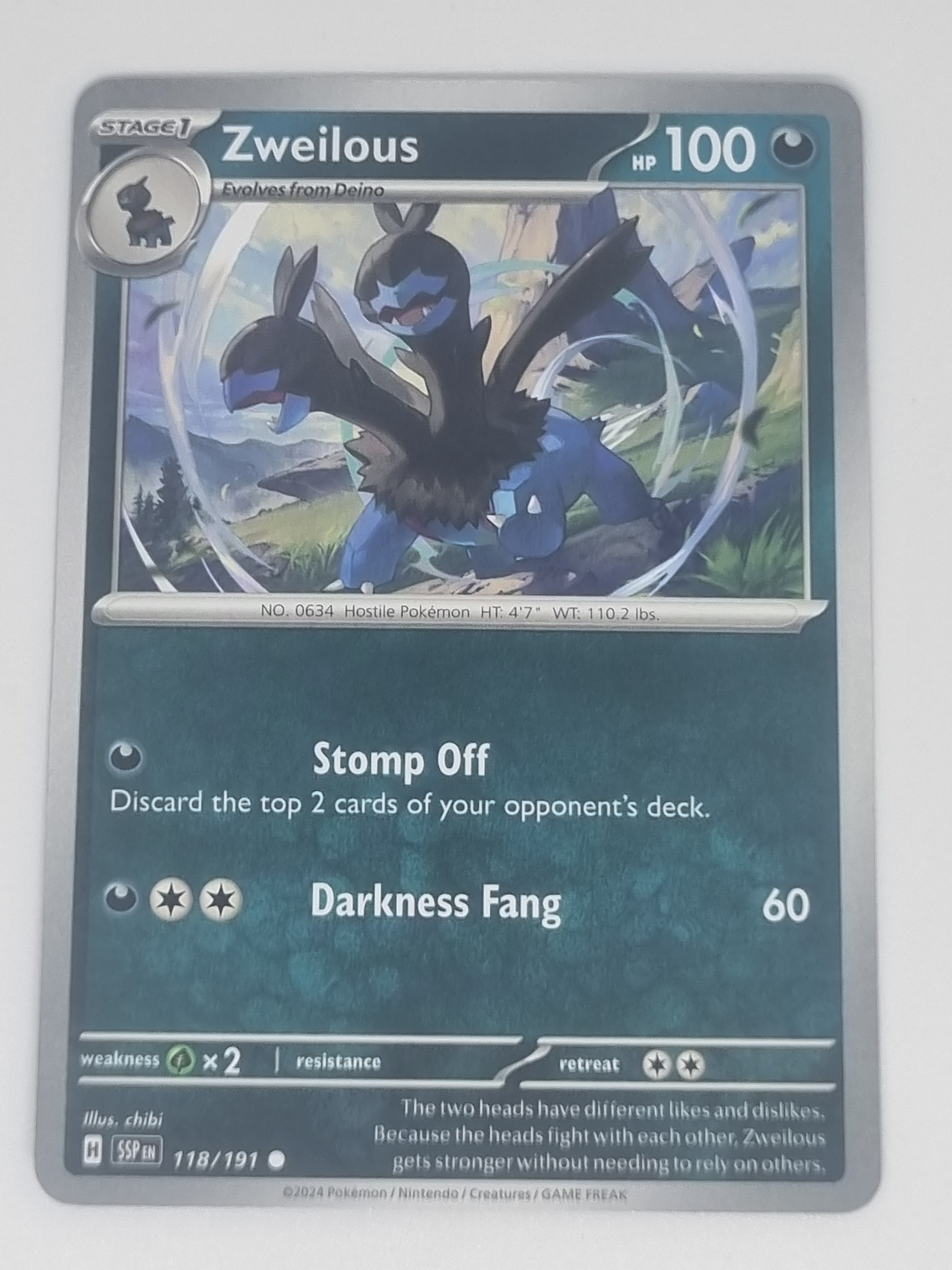 Pokemon TCG - Surging Sparks - #118/191 - Zweilous - Common