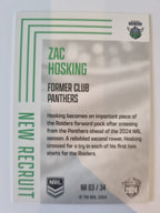 2024 Elite NRL - New Recruit - #NR03 - Zac Hosking - Raiders