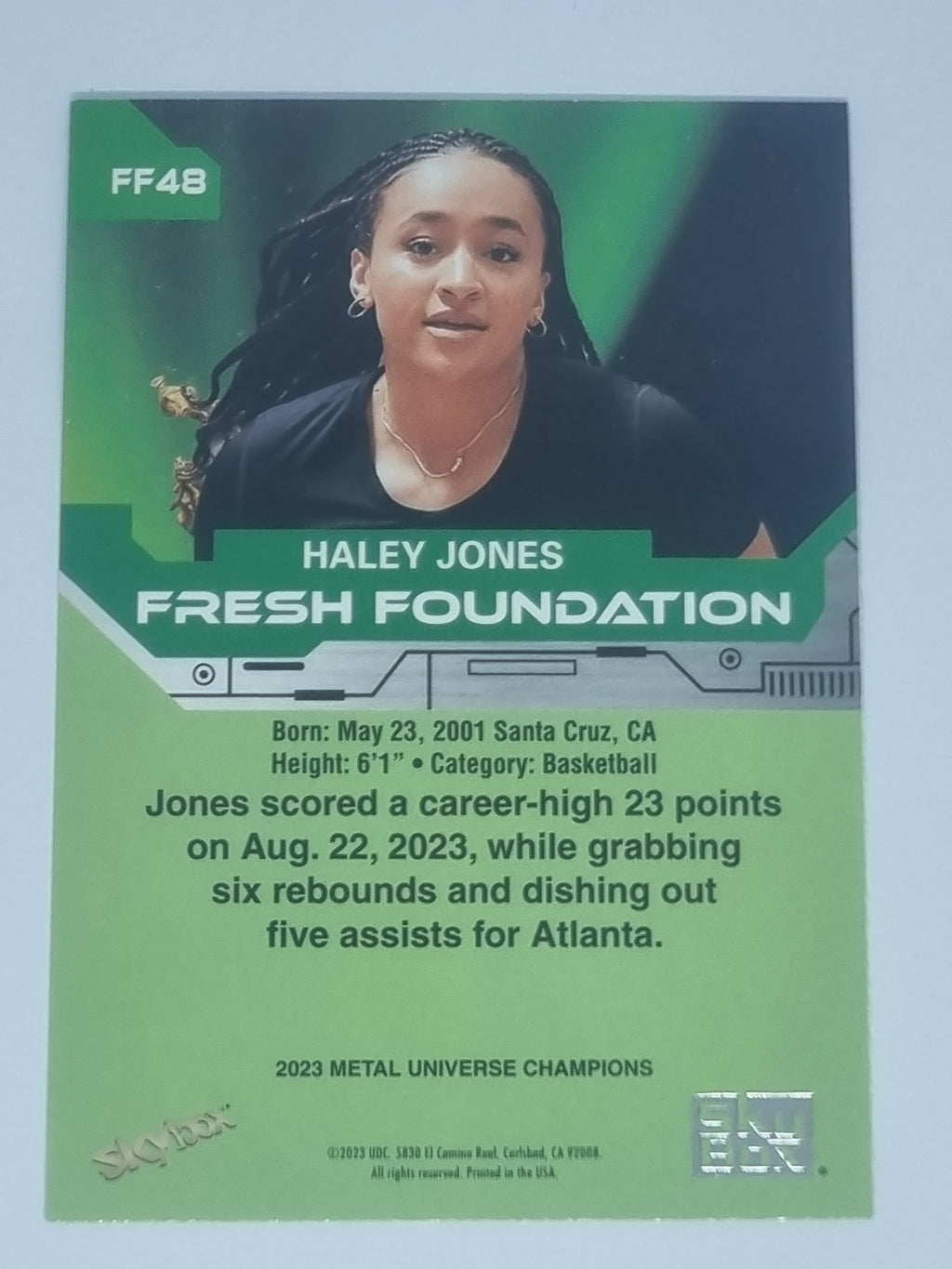 2023 Skybox Metal Universe Champions - Fresh Foundations - #FF48 - Haley Jones