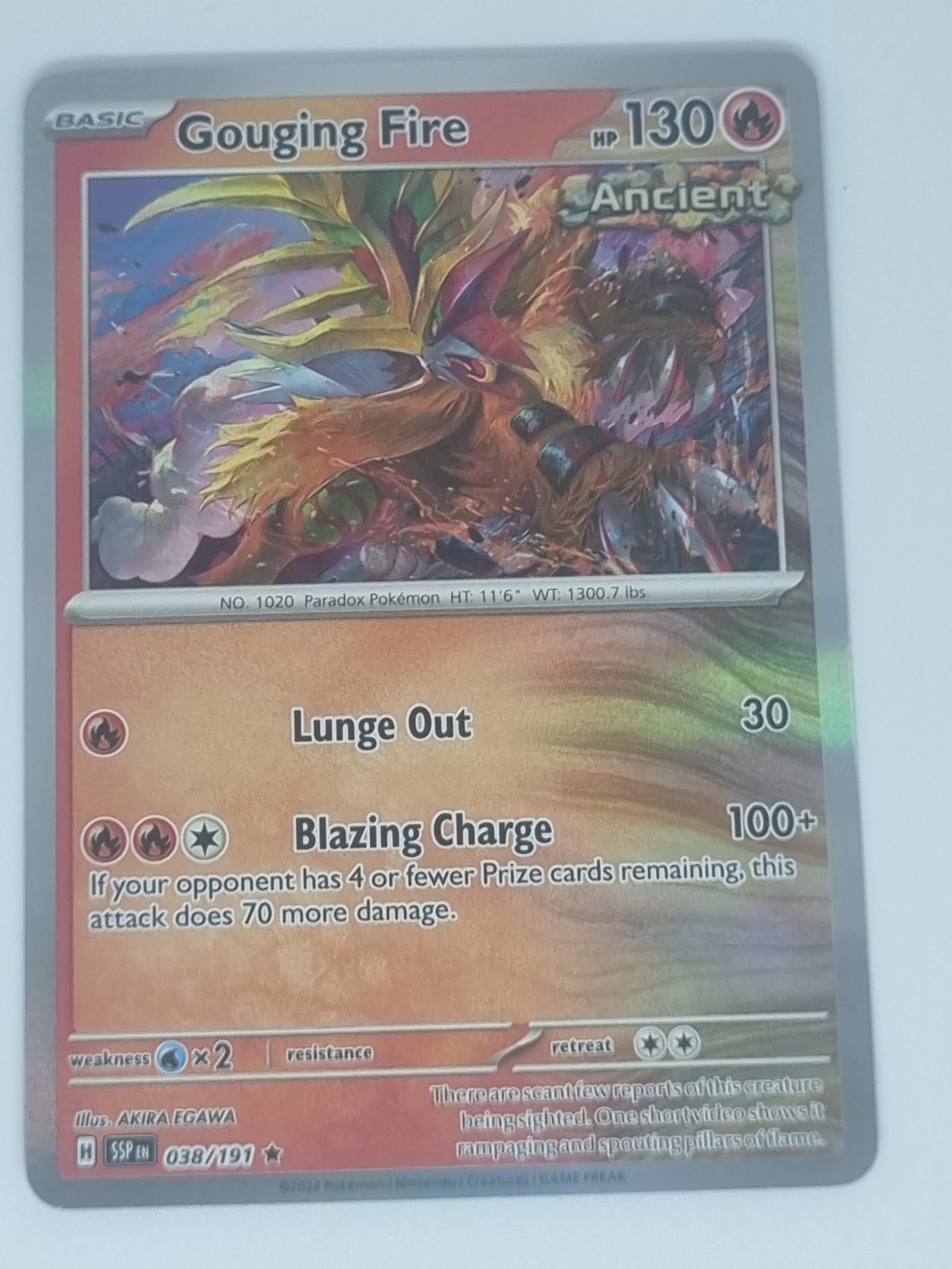 Pokemon TCG - Surging Sparks - #038/191 - Gouging Fire - Rare