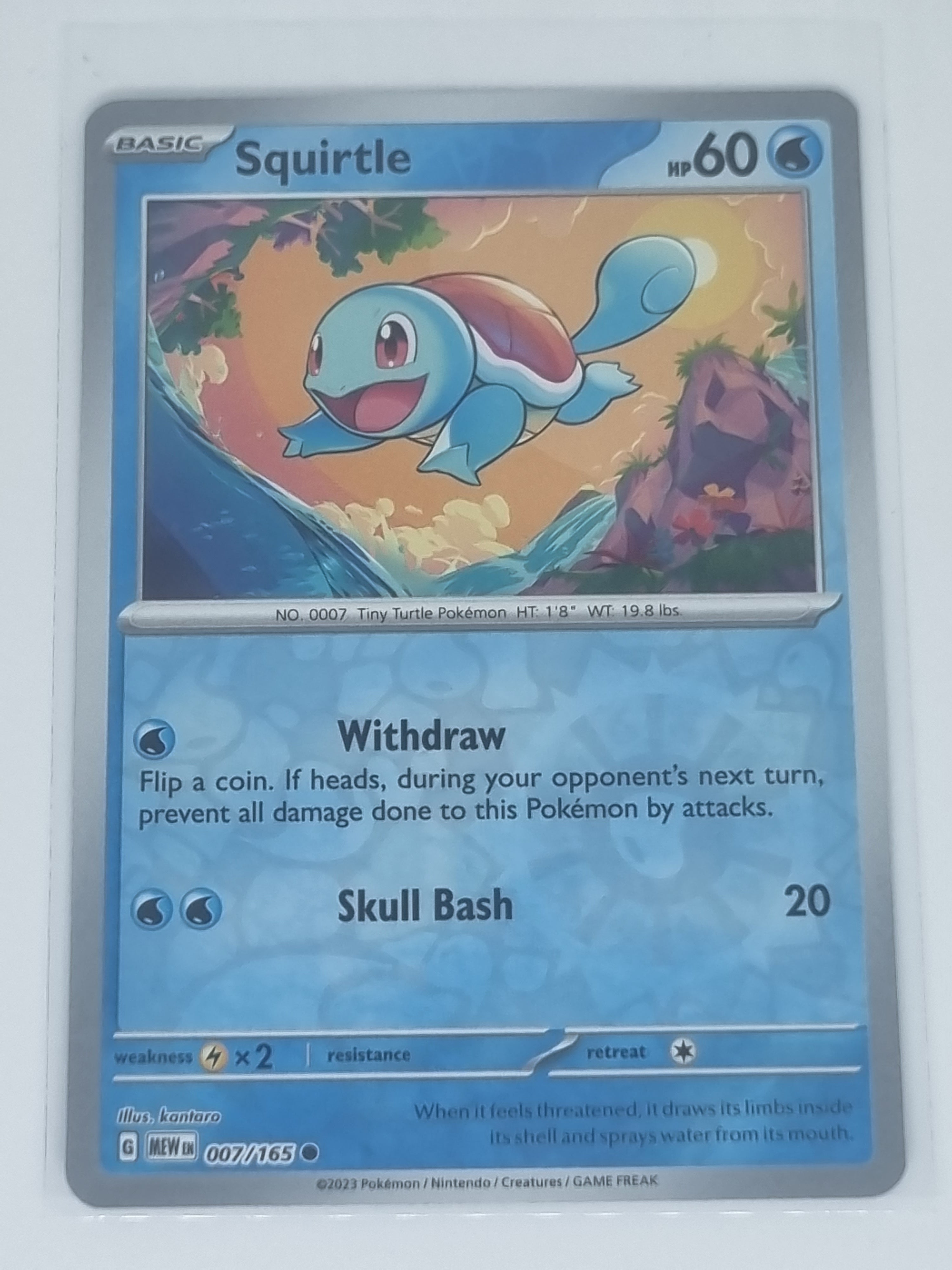 Pokemon TCG - Pokemon 151 - #007/165 - Reverse Holo - Squirtle - Common