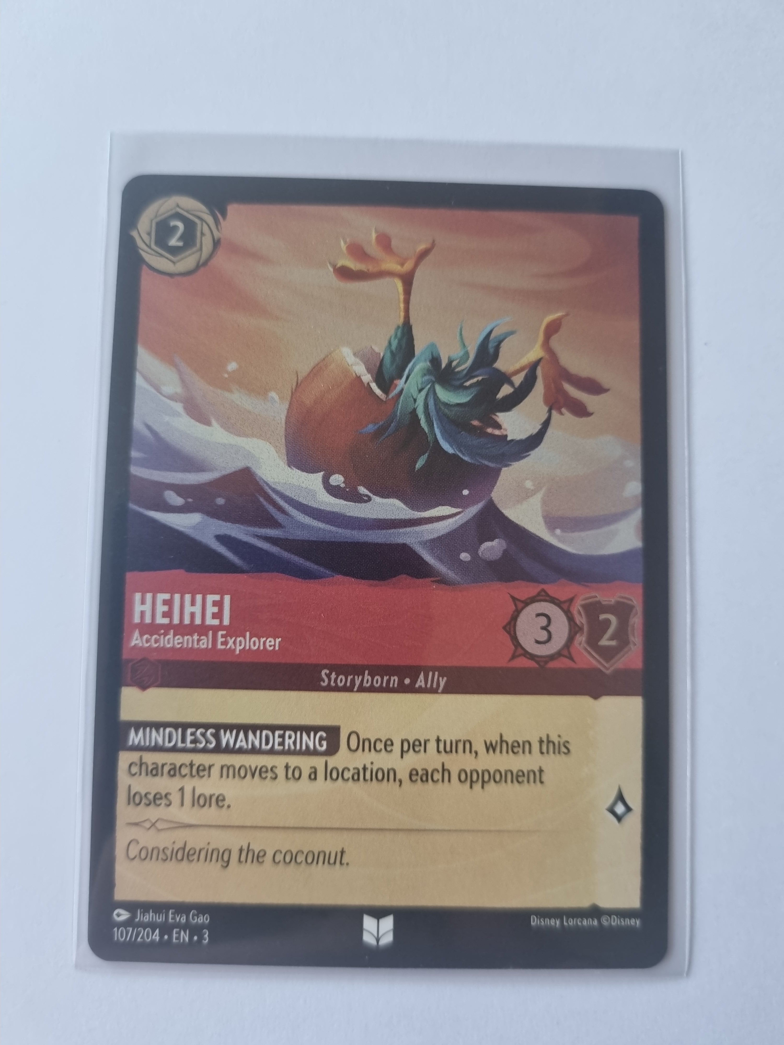 Into the Inklands Coldfoil HeiHei - Accidental Explorer - 107/204 Uncommon