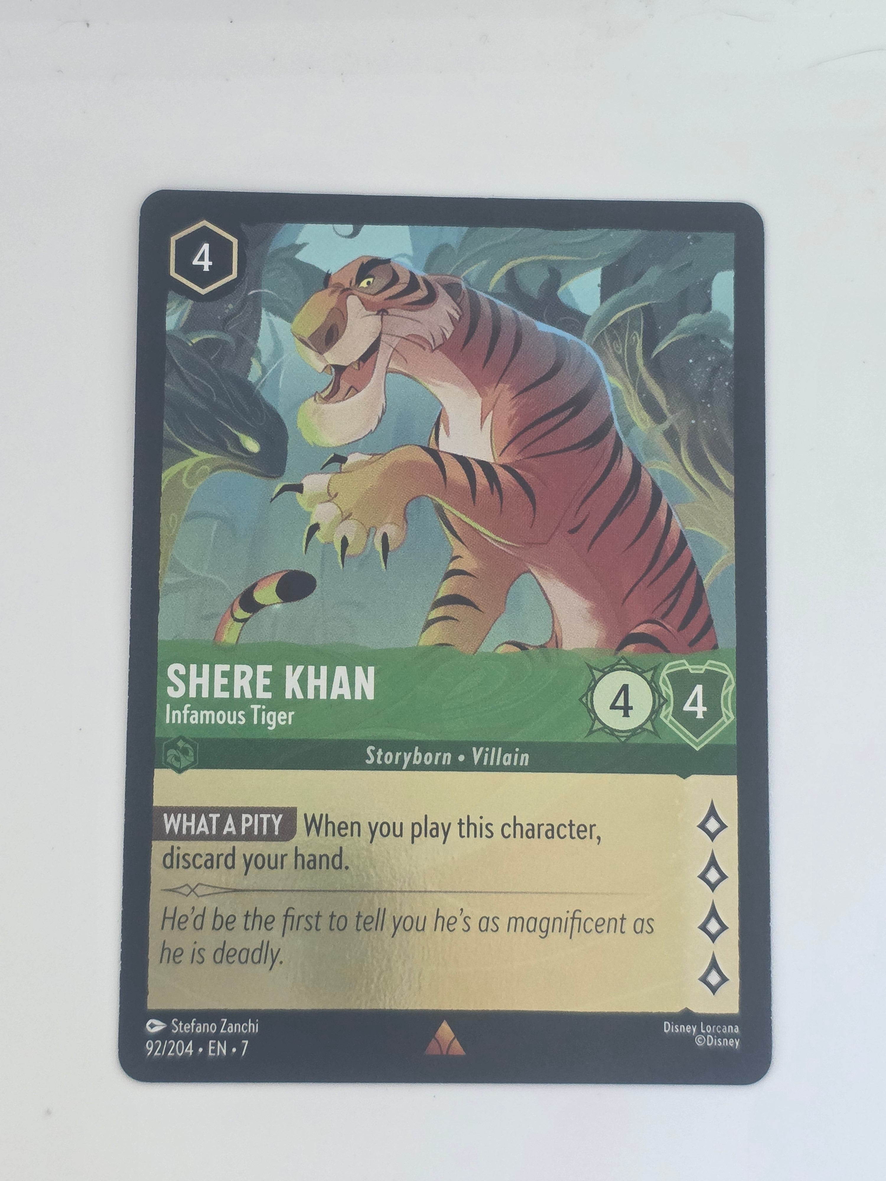Lorcana | Archazia's Island COLDFOIL #92/204 Shere Khan - Notorious Tiger | Rare