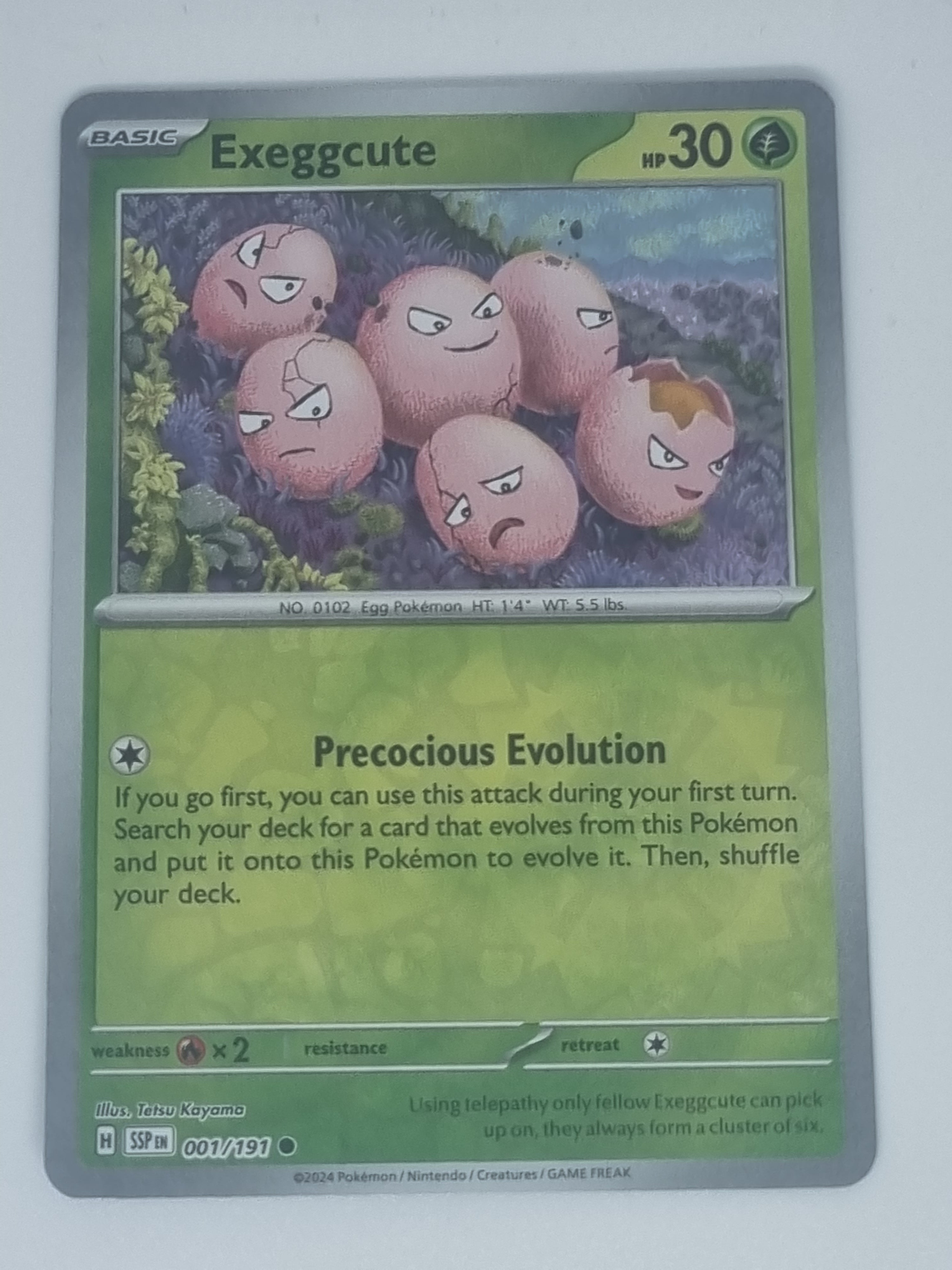 Pokemon TCG - Surging Sparks - #001/191 - Reverse Holo - Exeggcute - Common
