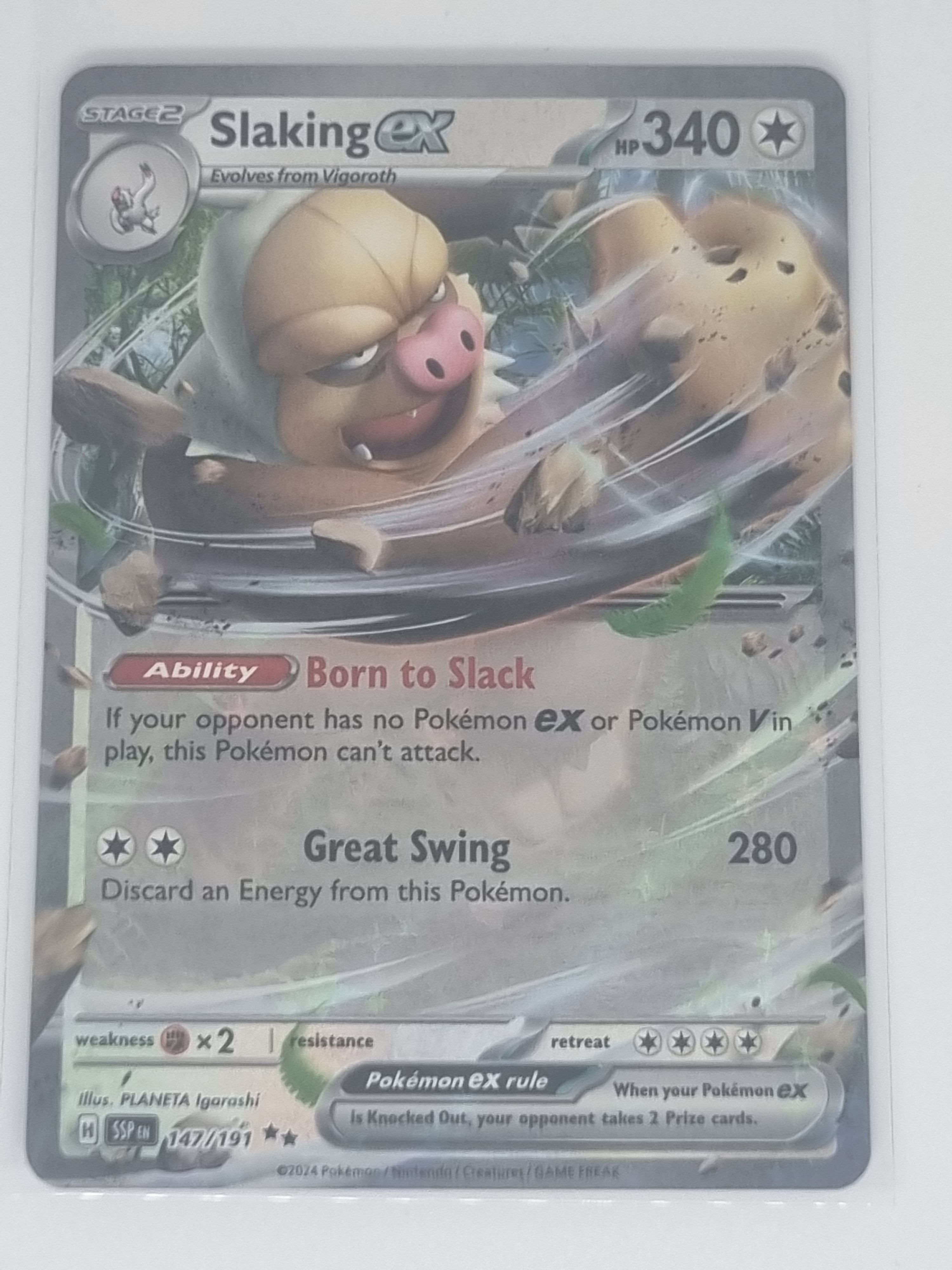 Pokemon TCG - Surging Sparks - #147/191 - Slaking EX - Double Rare