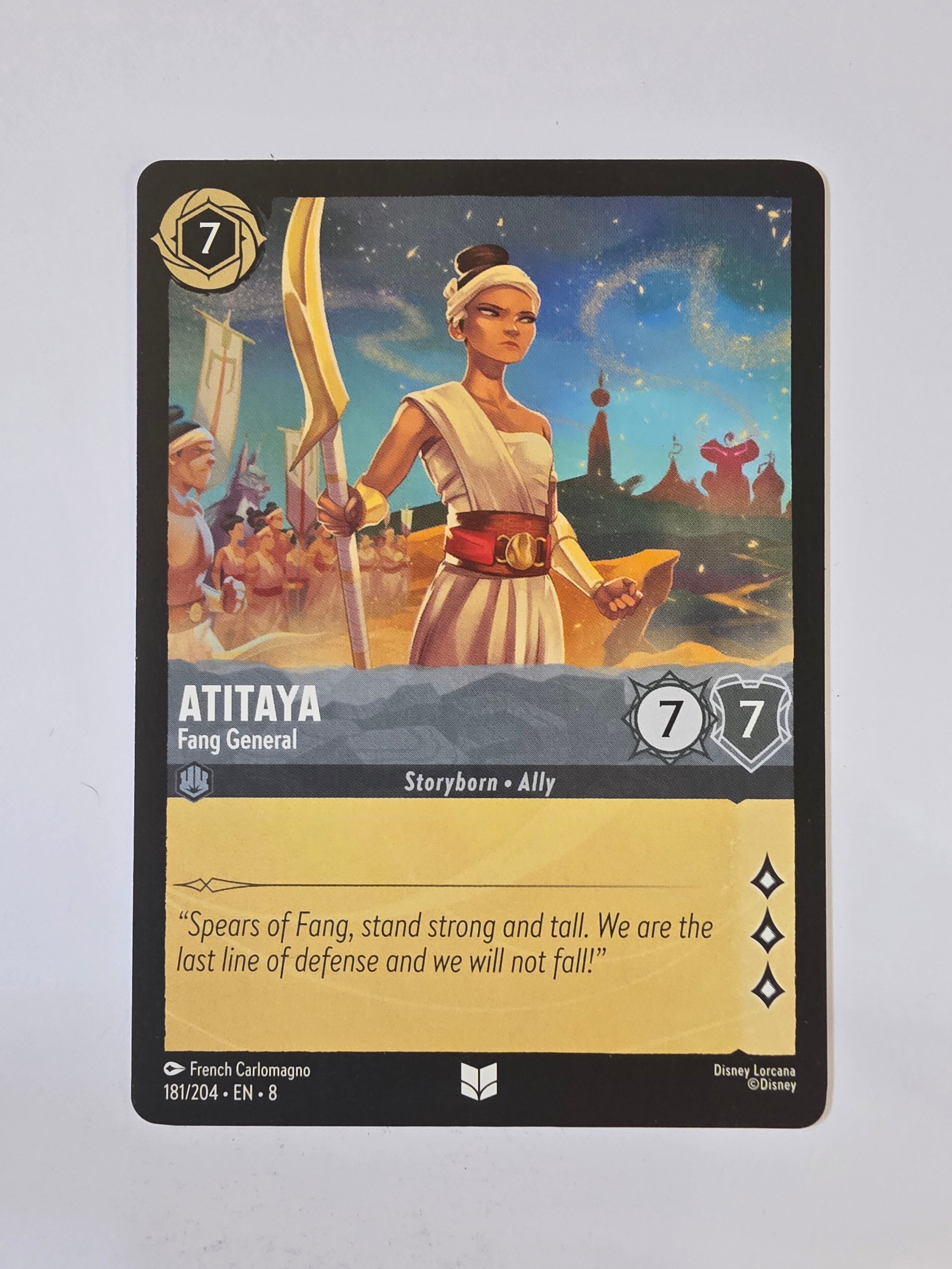 Disney Lorcana Reign of Jafar | Atitaya Fang General | #181 | Uncommon