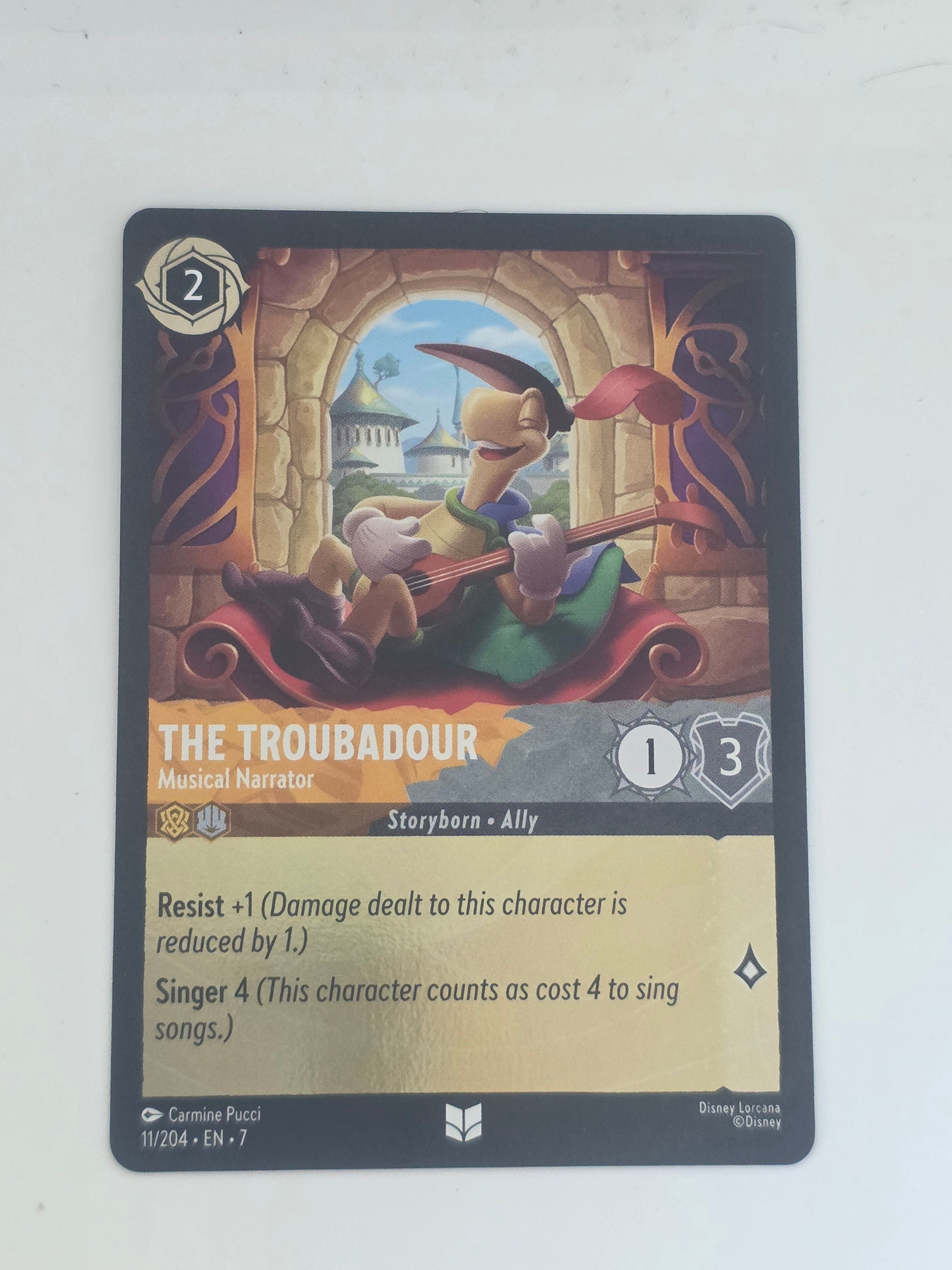 Lorcana Archazia's Island COLDFOIL #11/204 The Troubadour Musical Narrator | U/C