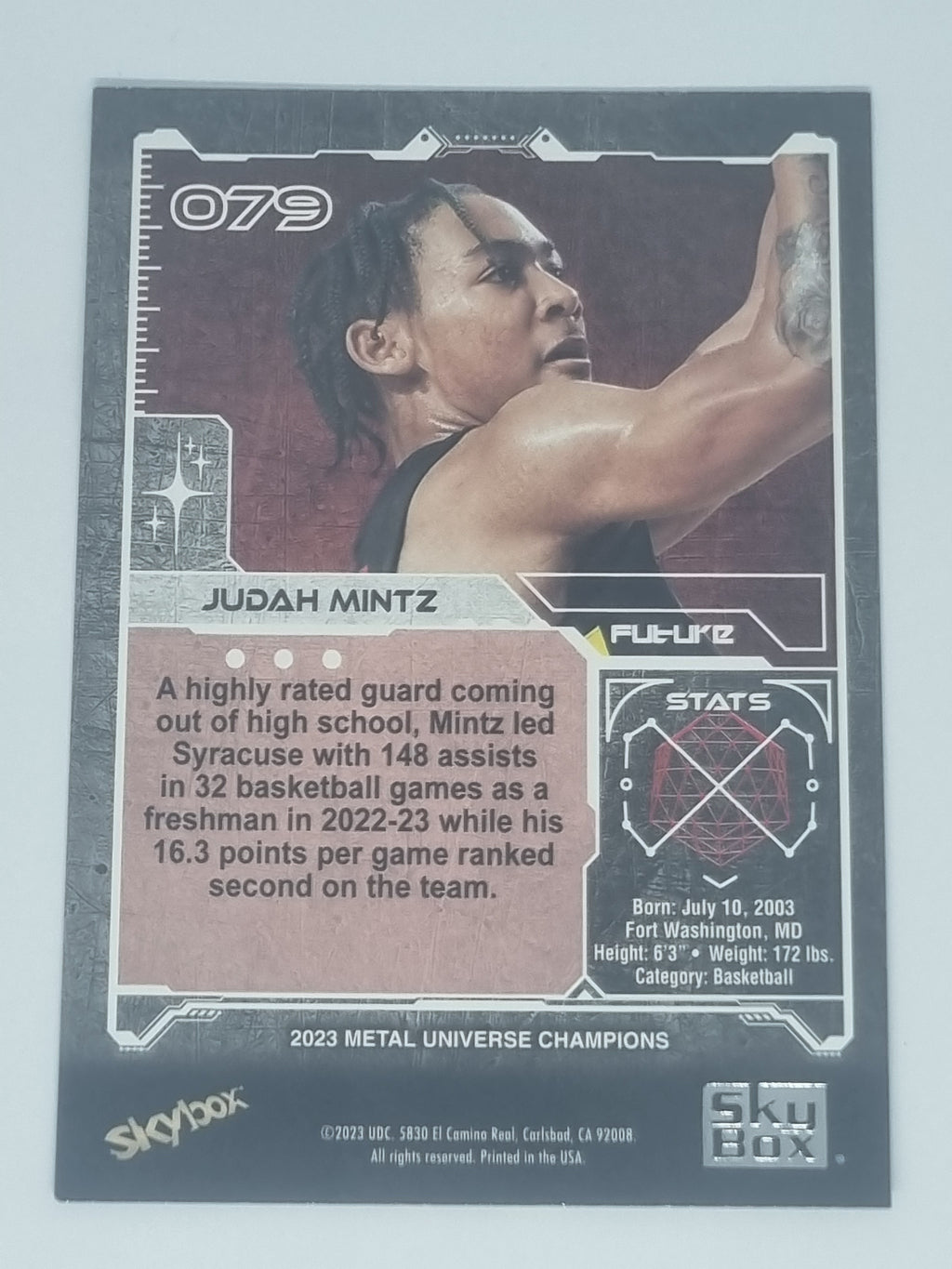 2023 Skybox Metal Universe Champions - #079 - Judah Mintz