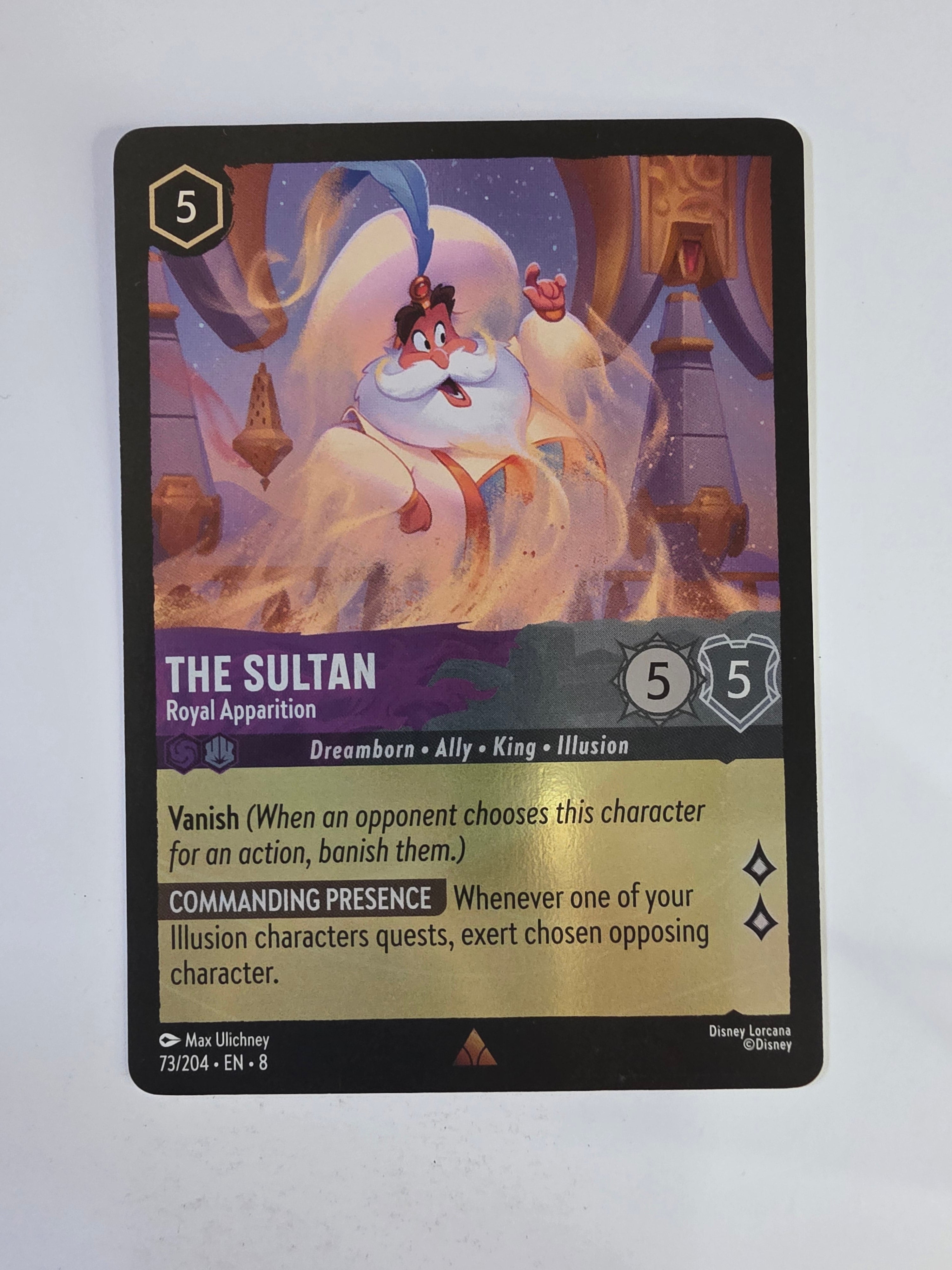 Disney Lorcana Reign of Jafar | Coldfoil | The Sultan Royal Apparition | #073 | Rare
