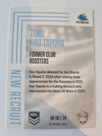 2024 Elite NRL - New Recruit - #NR08 - Tuku Hau Tapuha - Sharks