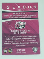 2024-25 LUXE Cricket - Season to Remember - #STR21 - James Vince - Sixers