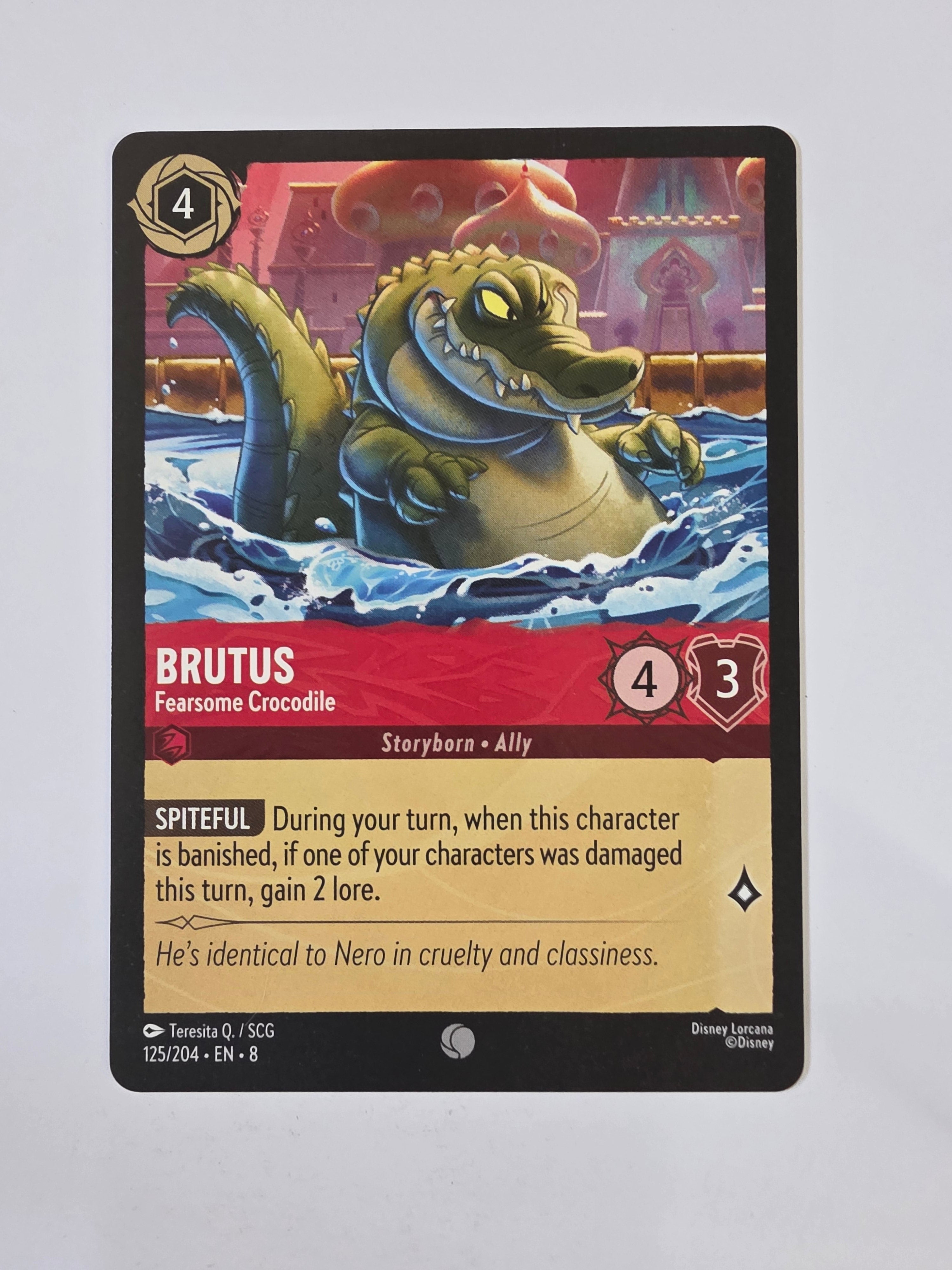 Disney Lorcana Reign of Jafar | Brutus Fearsome Crocodile | #125 | Common