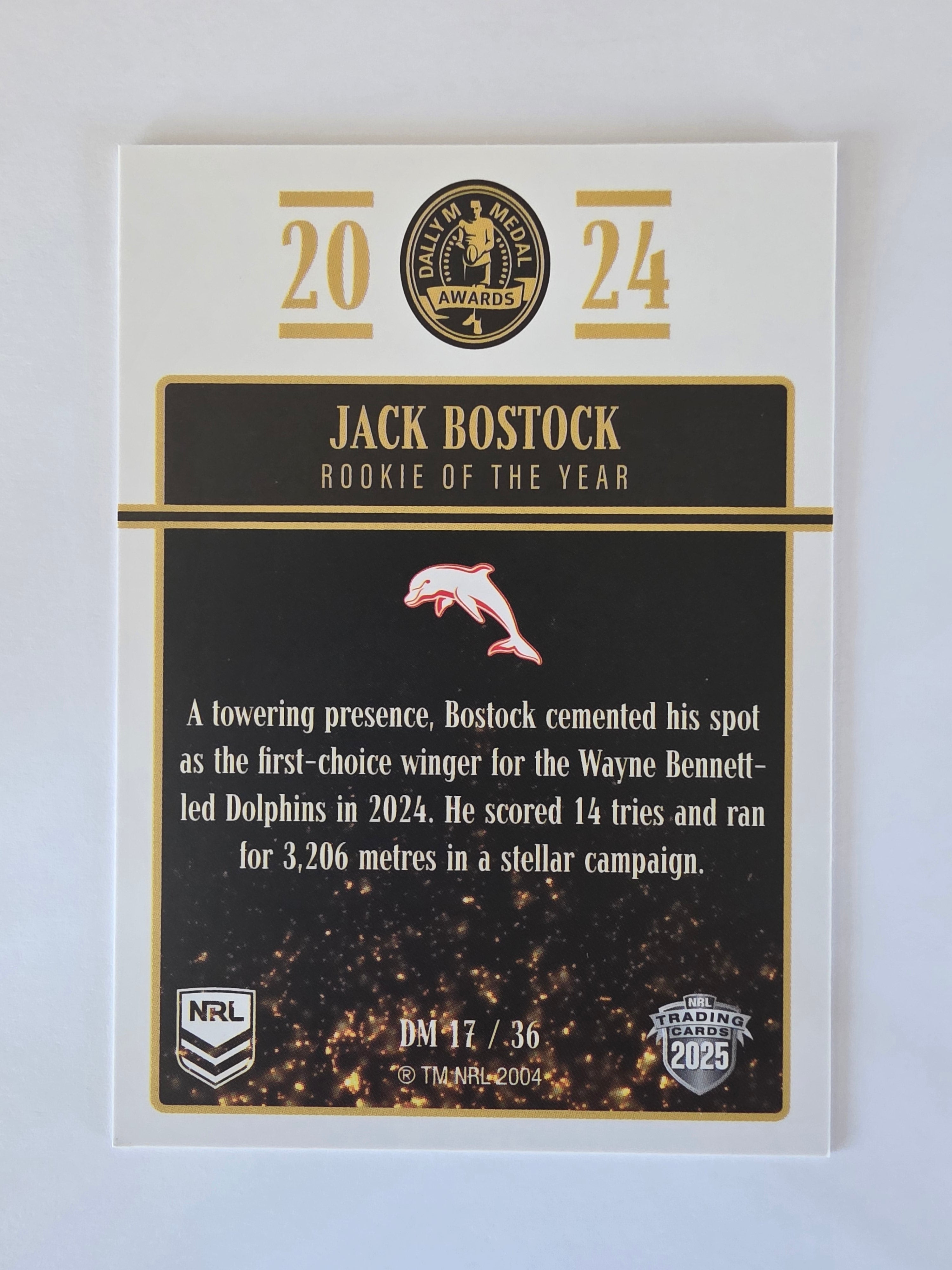 NRL 2025 Elite | 2024 Dally M Awards | #DM17 | Jack Bostock | Dolphins
