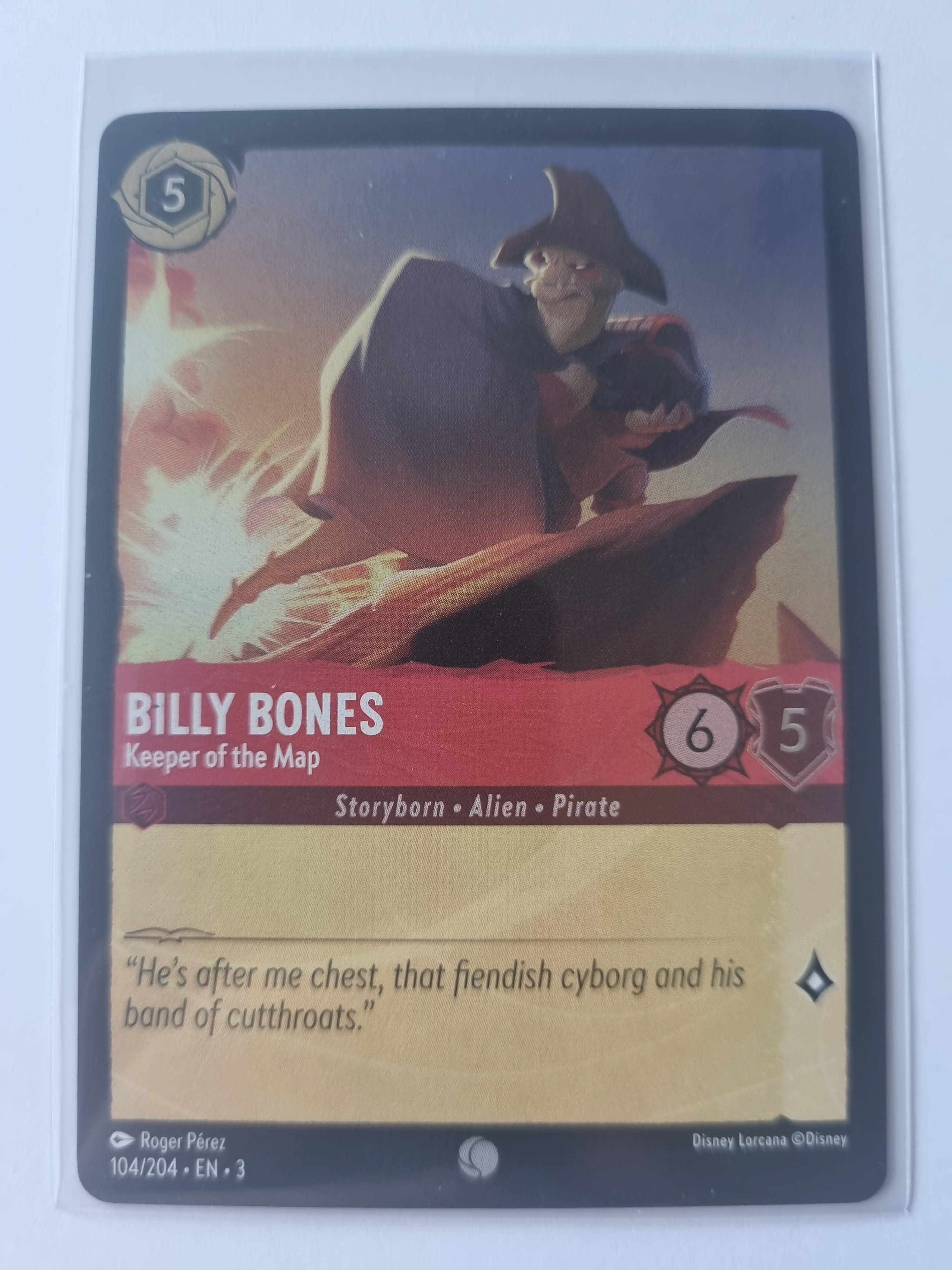 Into the Inklands Coldfoil Billy Bones - Keeper of the Map 104/204 Common