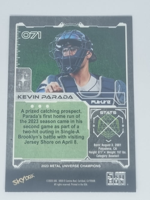 2023 Skybox Metal Universe Champions - #071 - Kevin Parada