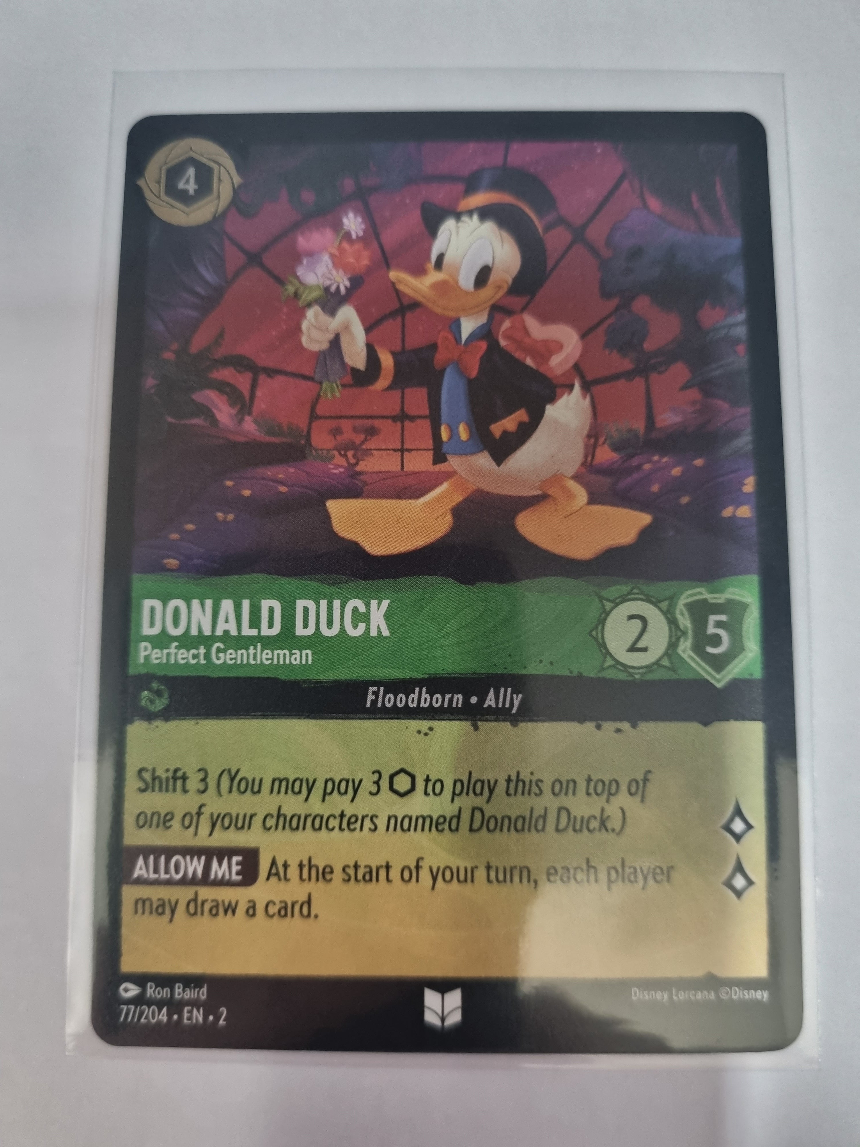 Lorcana - Floodborn - #77/204 - Coldfoil - Donald Duck - Perfect Gentleman Uncommon