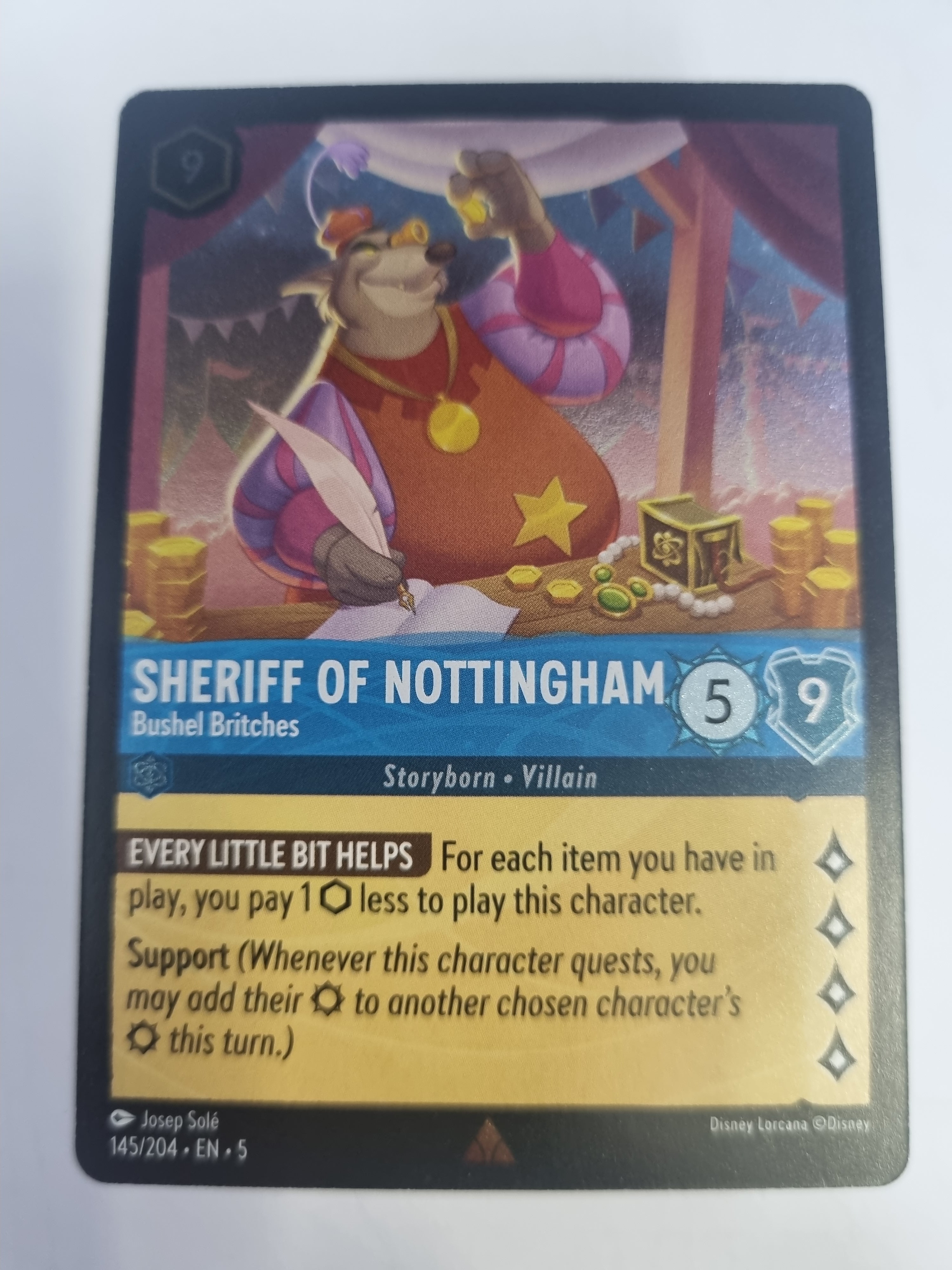 Shimmering Skies - Coldfoil - Sheriff Of Nottingham - Old Moneybags - 145/204 - Rare