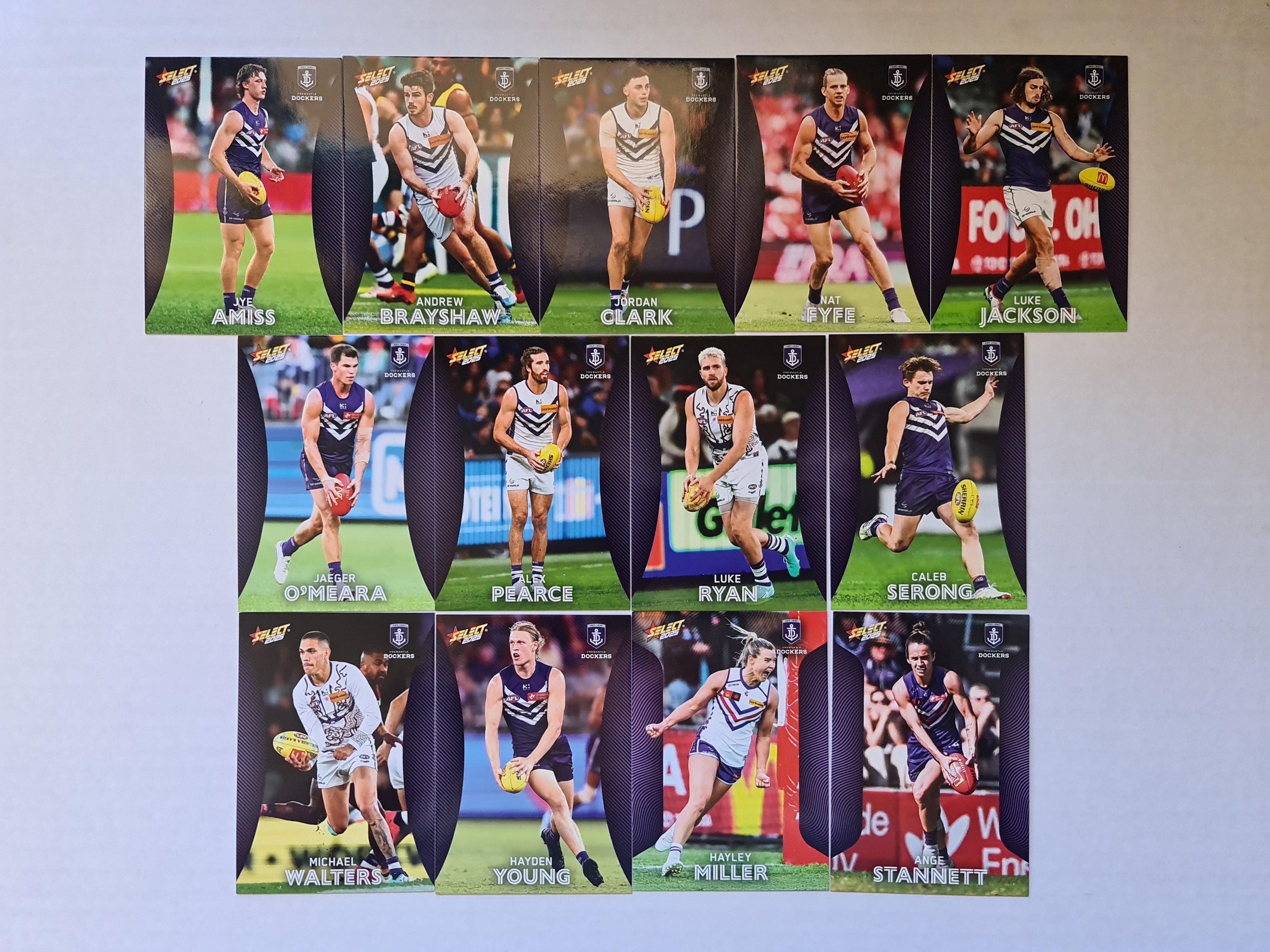 AFL Footy Stars 2025 | Complete Base Team Set | Fremantle Dockers | 13 Cards