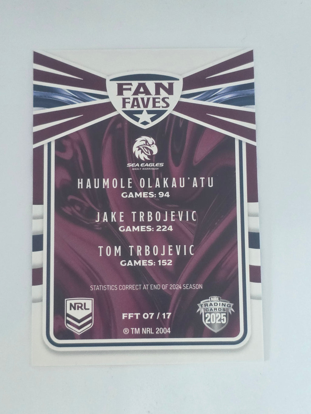 NRL 2025 Traders Titanium| Fan Favourites Team | #FFT7 | Sea-Eagles