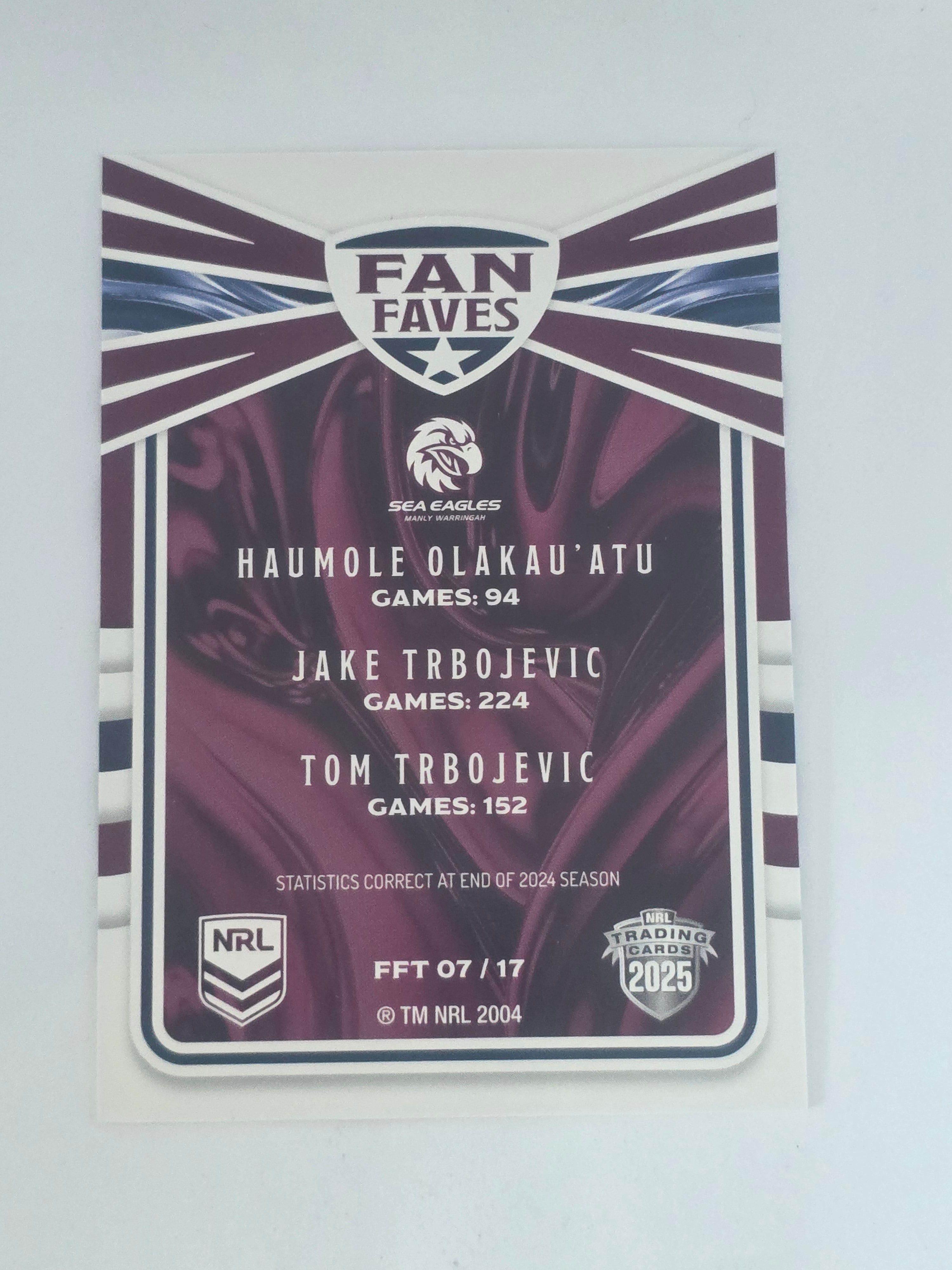 NRL 2025 Traders Titanium| Fan Favourites Team | #FFT7 | Sea-Eagles
