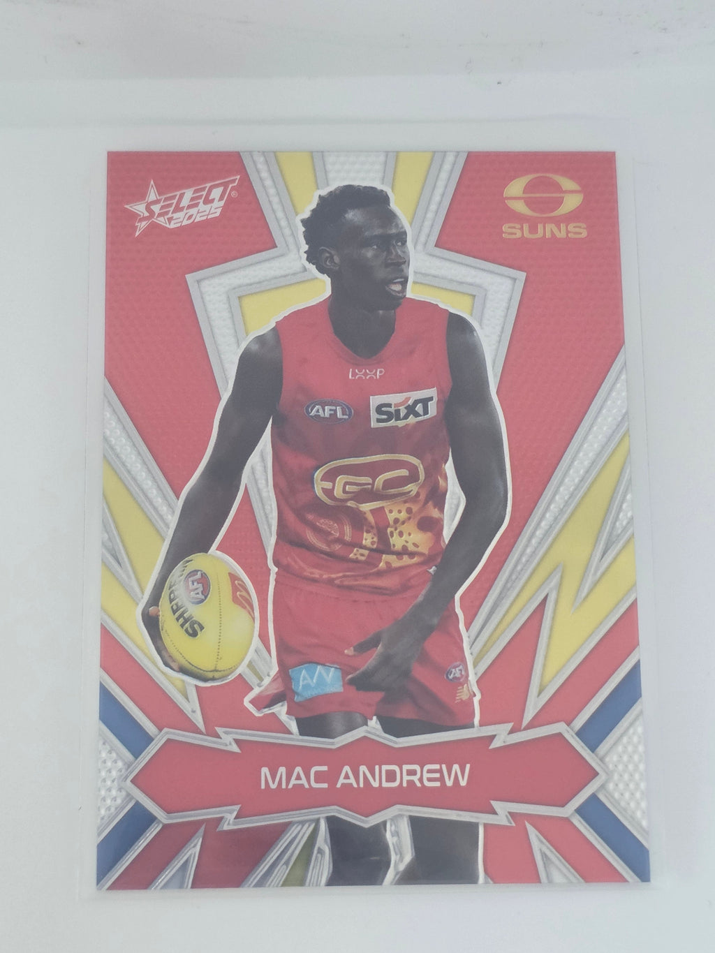 AFL Footy Stars 2025 Luminous Thunderbolt Gold #LT98 M. Andrew Suns #198/399