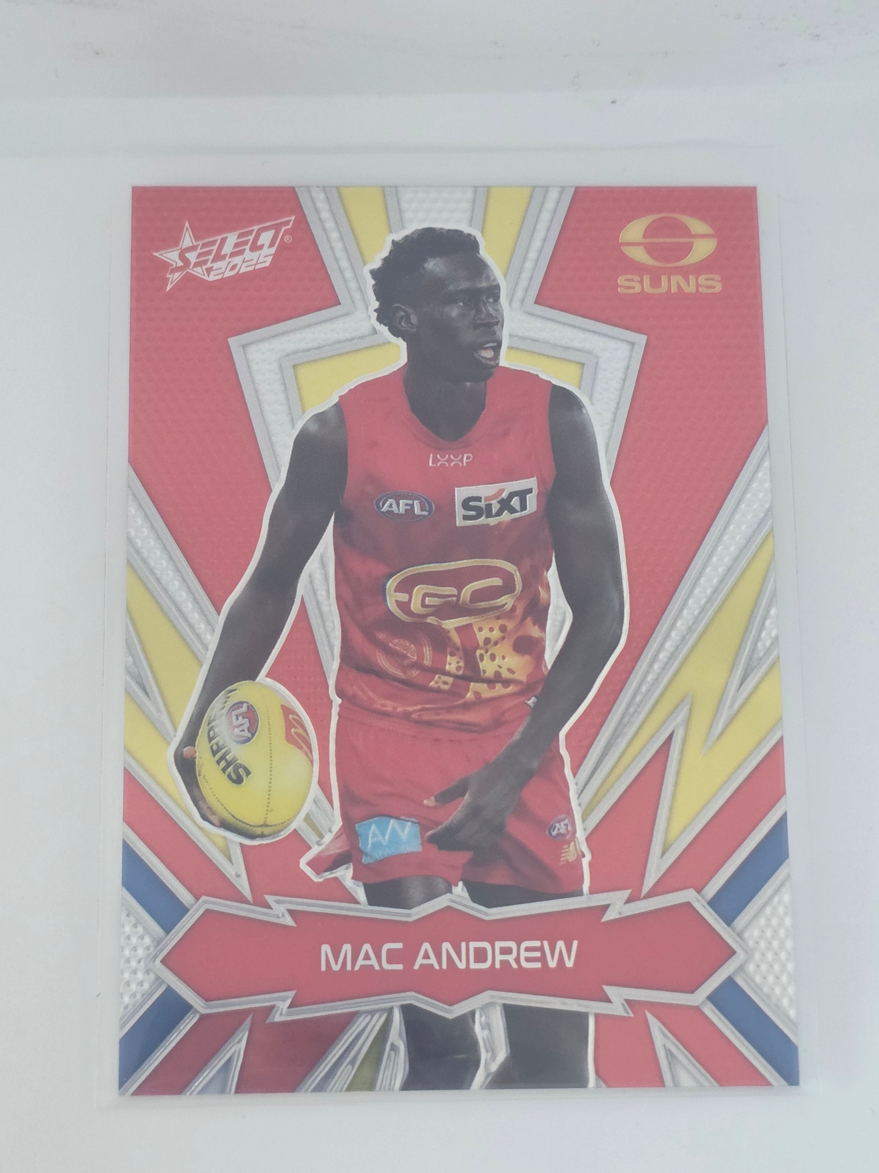 AFL Footy Stars 2025 Luminous Thunderbolt Gold #LT98 M. Andrew Suns #198/399