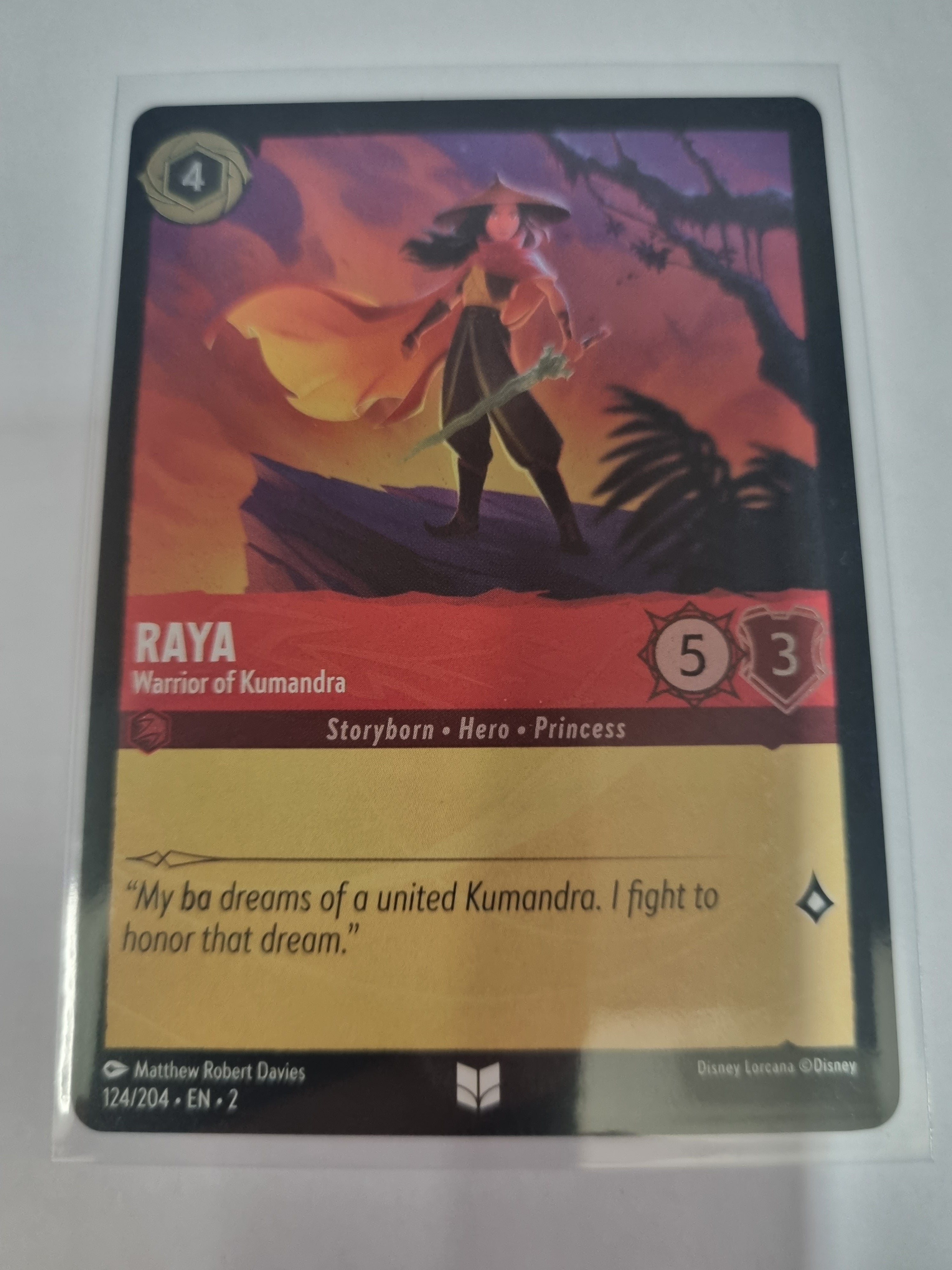 Lorcana - Floodborn - #124/204 - Coldfoil - Raya - Warrior of Kumandra - Uncommon