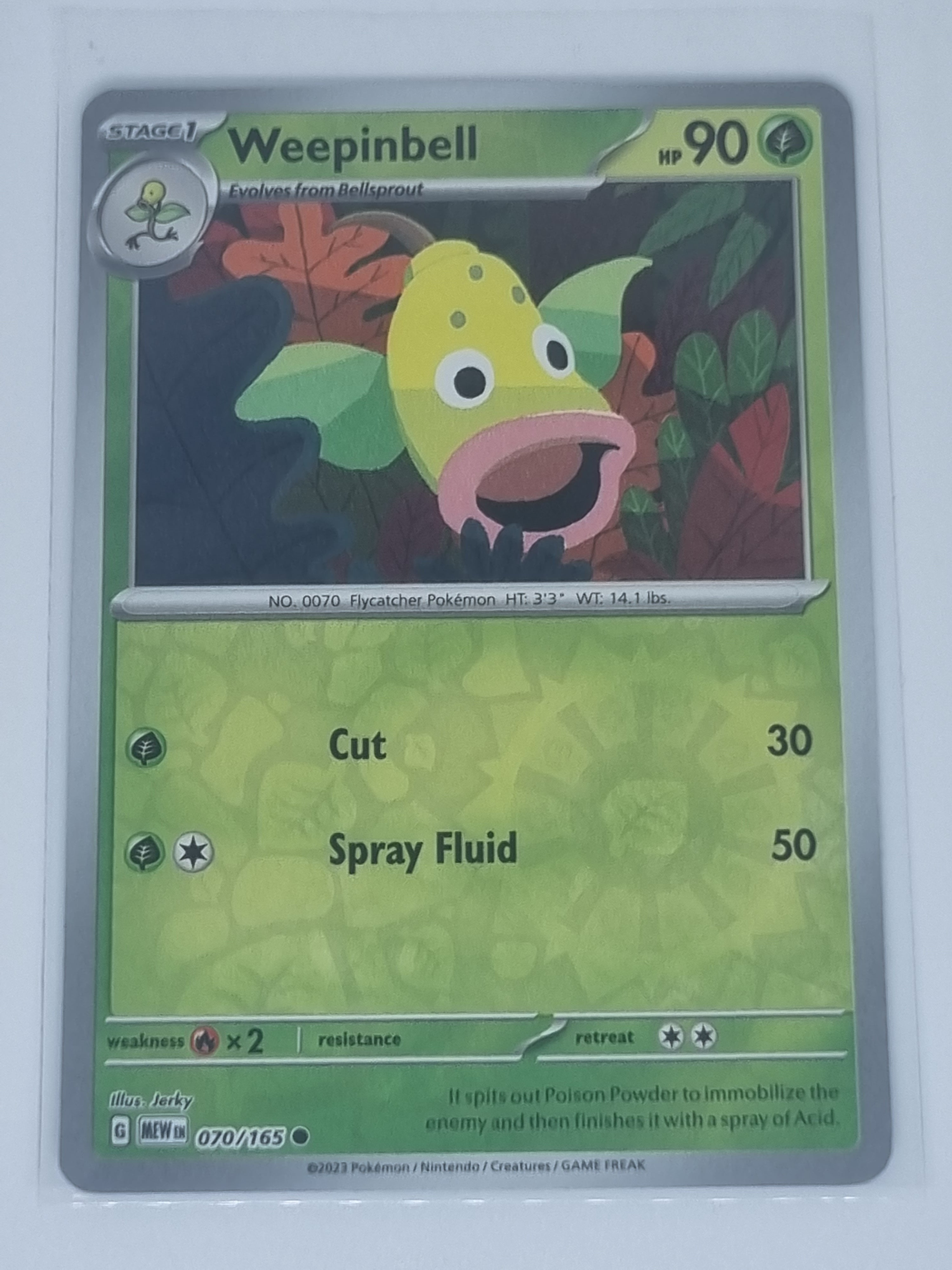 Pokemon TCG - Pokemon 151 - #070/165 - Reverse Holo - Weepinbell - Common